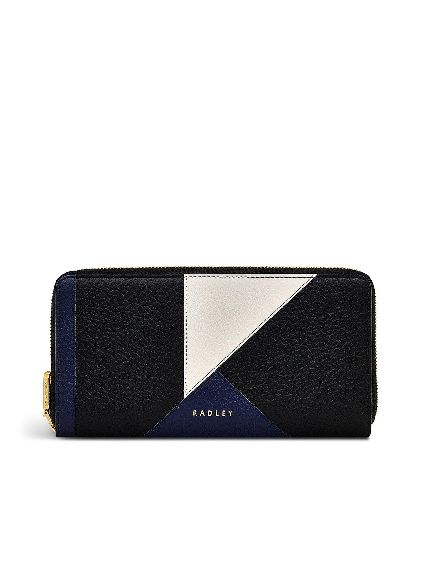 undefined Kensington Place Patchwork Large Zip Around Matinee Purse - Black