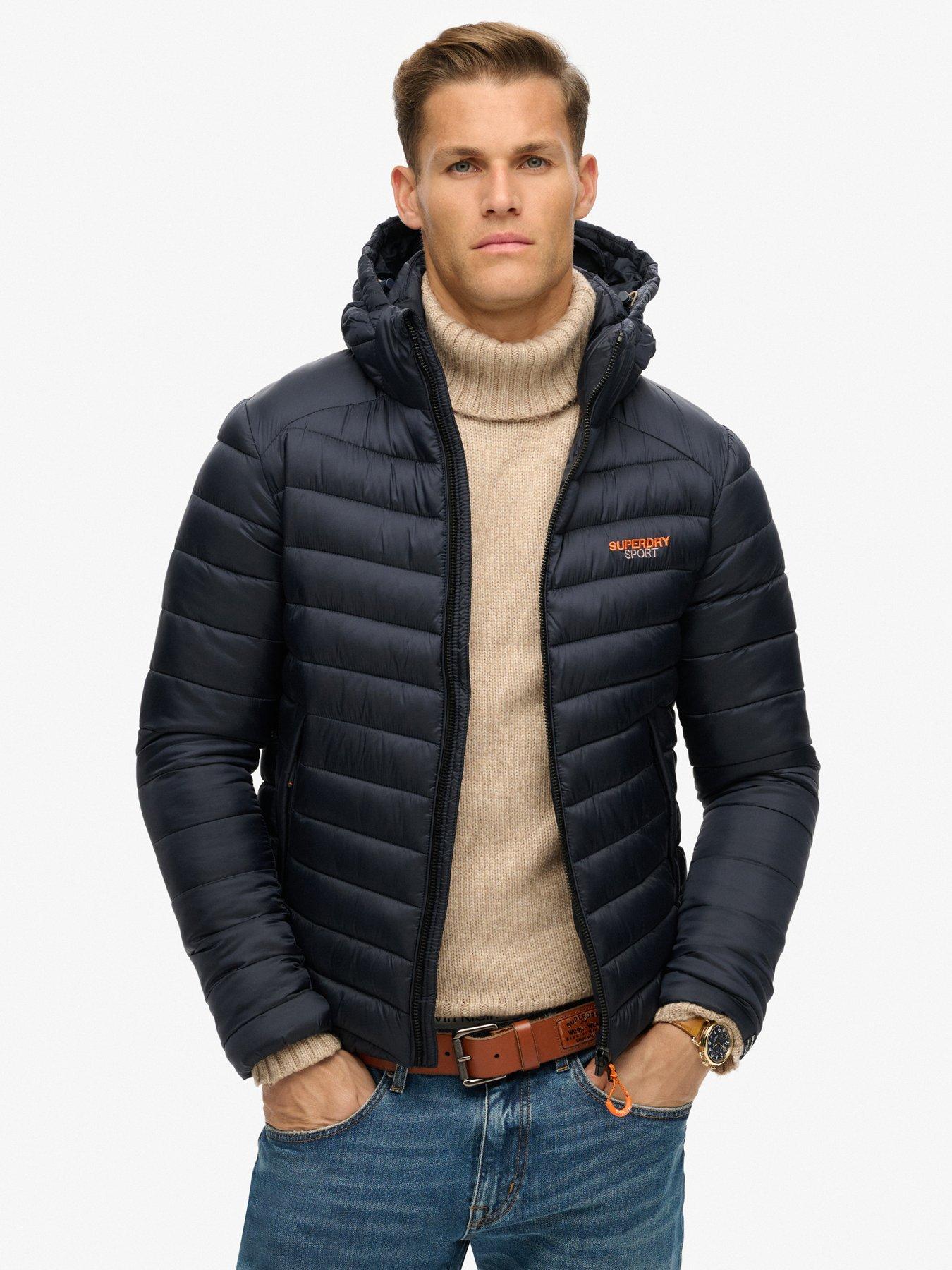 Superdry Code Hooded Boxy Padded Jacket Navy Very