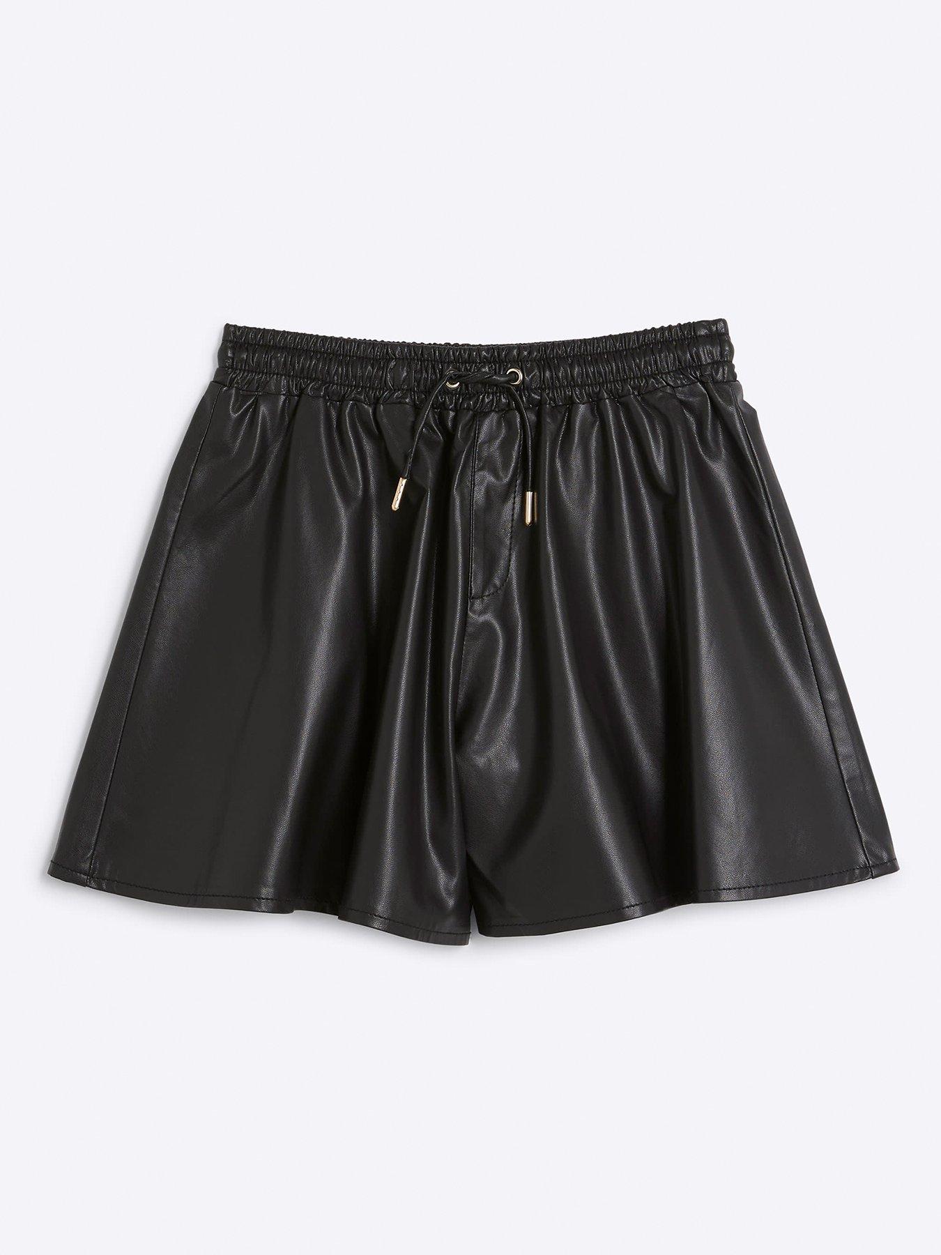 River island leather shorts clearance