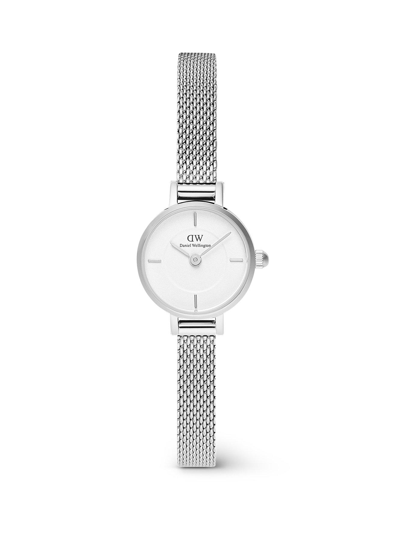 Product photograph of Daniel Wellington Petite Mini 19 Sterling S White from very.co.uk