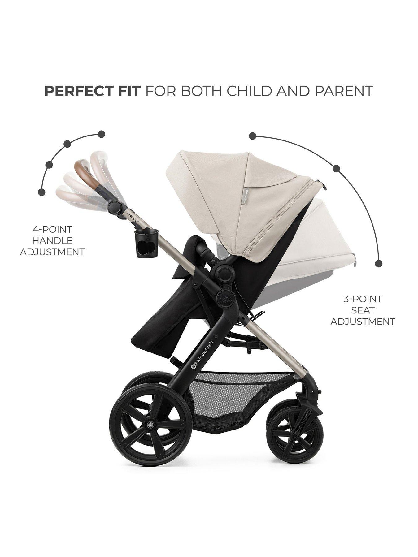 Image 5 of 8 of Kinderkraft MOOV 2 Travel System - Light Grey