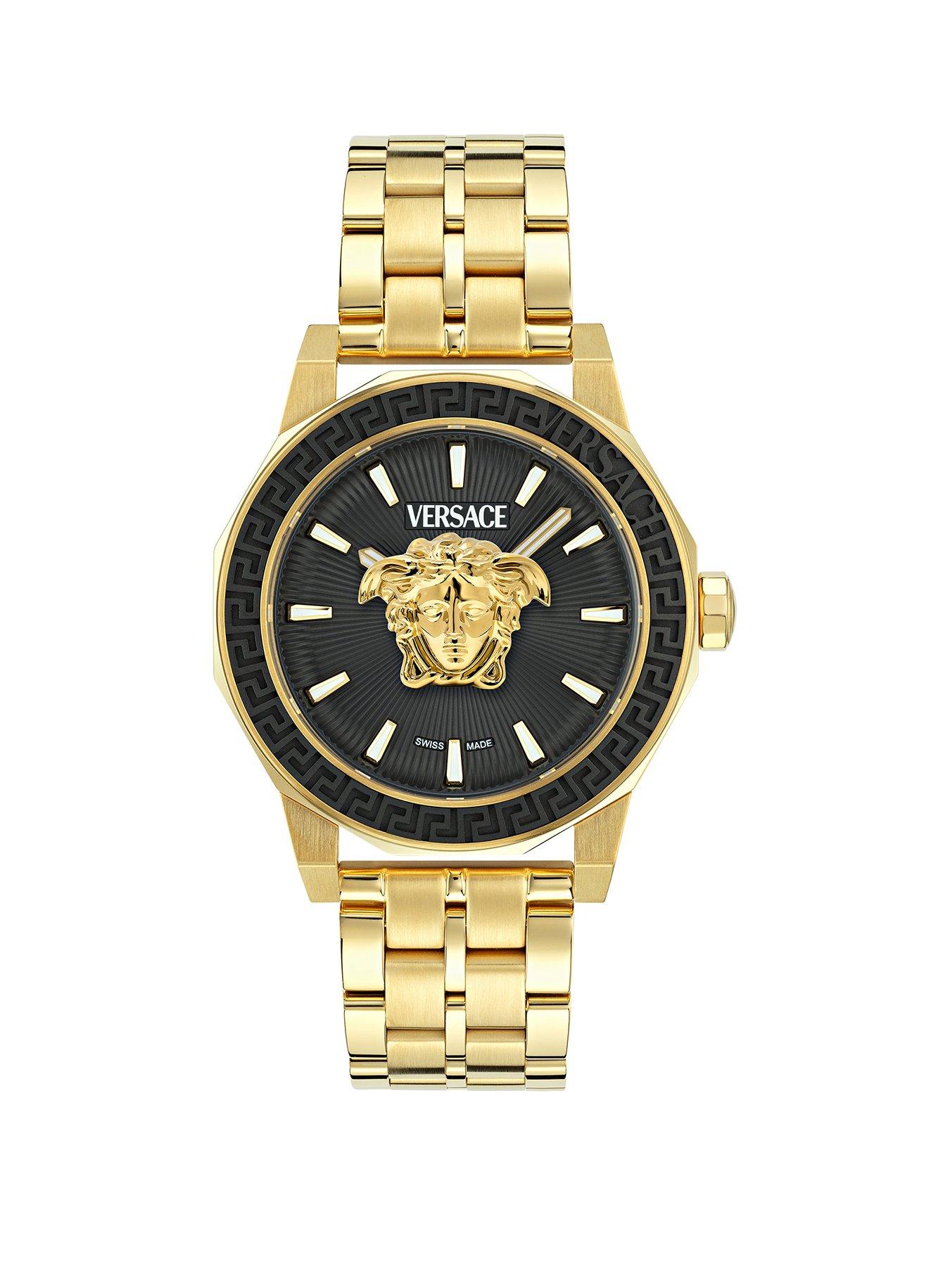 Product photograph of Versace Medusa Deco Gent S Watch from very.co.uk