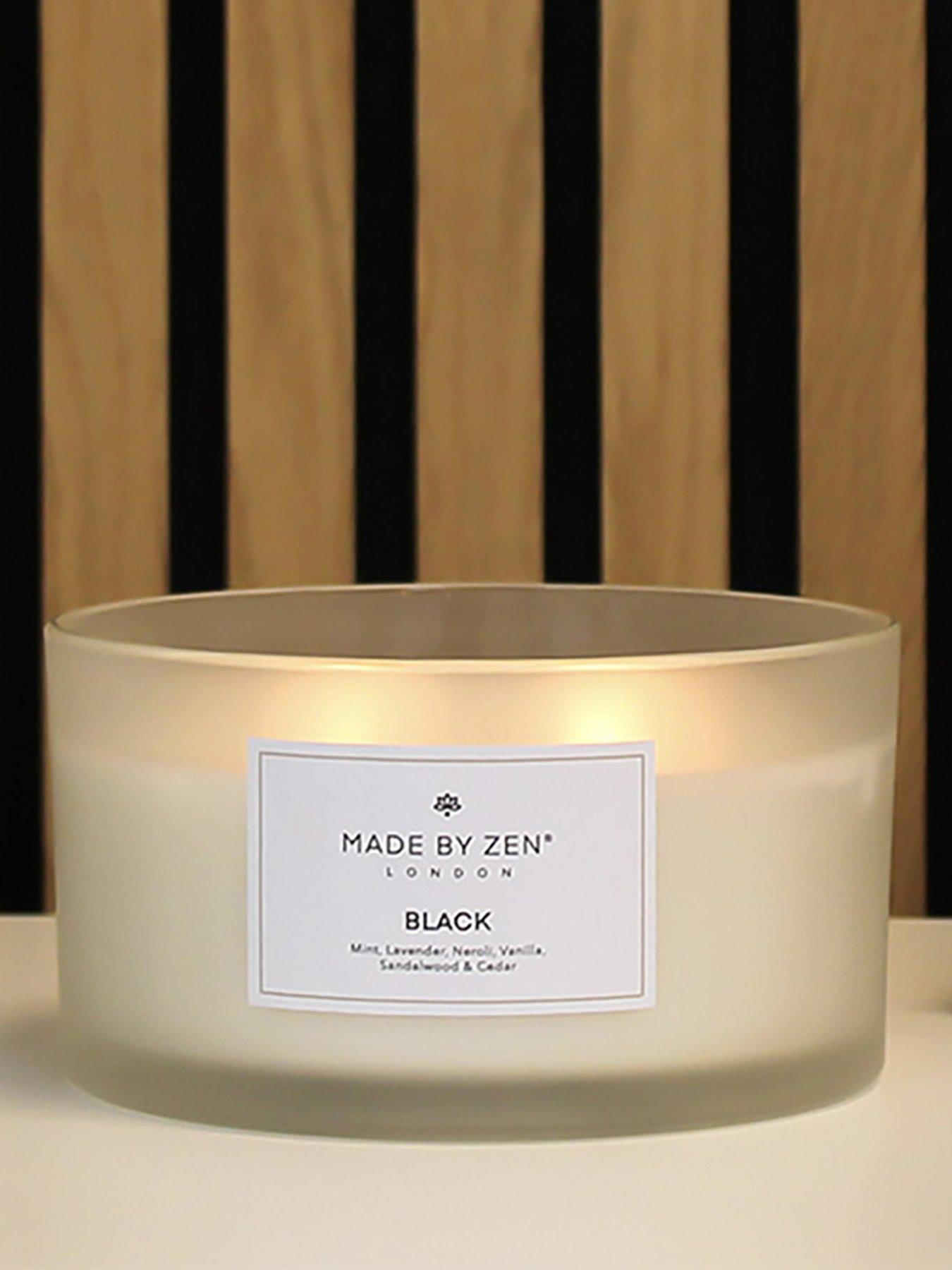 Product photograph of Made By Zen Signature 4 Wick Candle - Black from very.co.uk