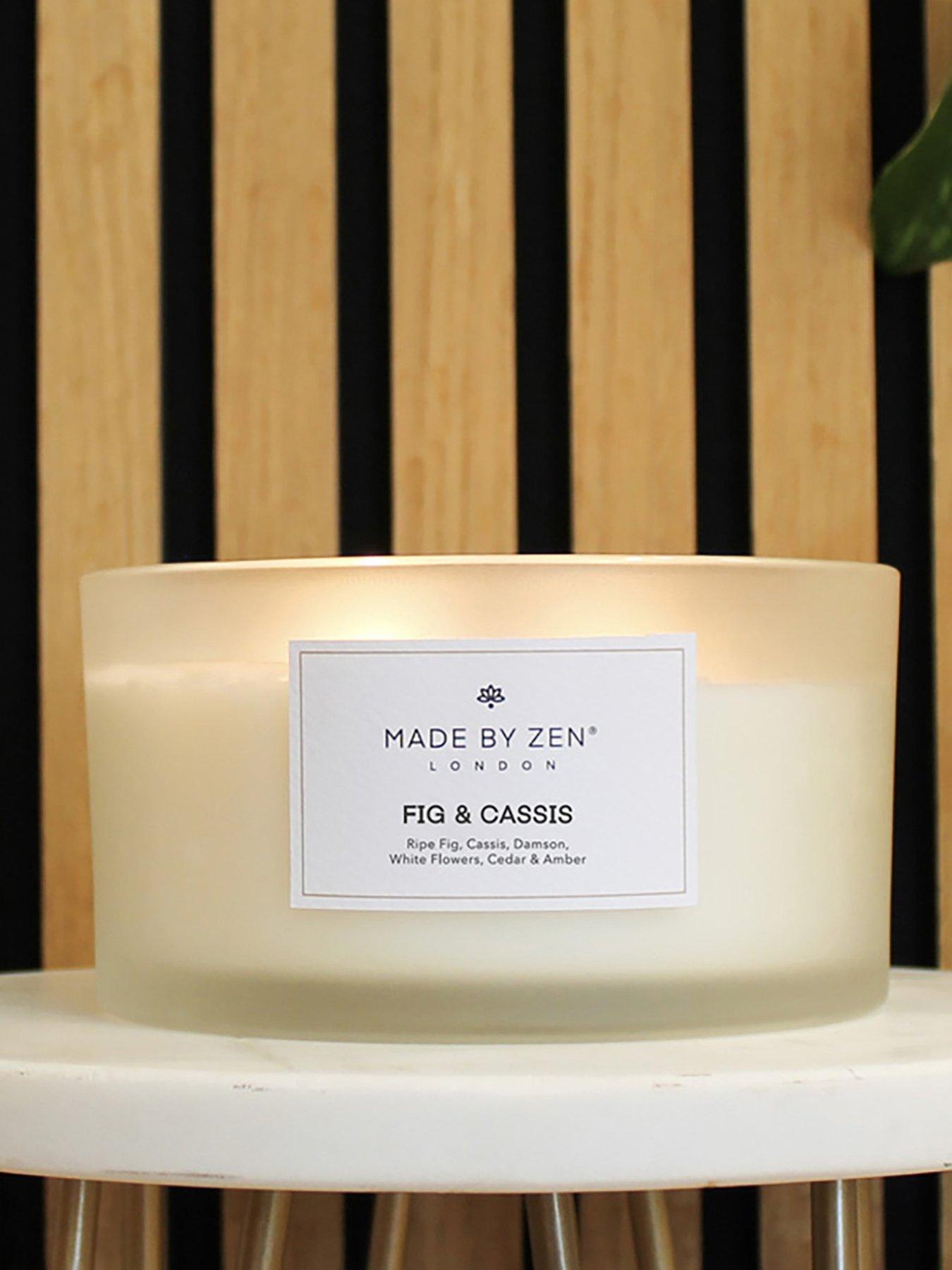 Product photograph of Made By Zen Signature 4 Wick Candle - Fig Cassis from very.co.uk