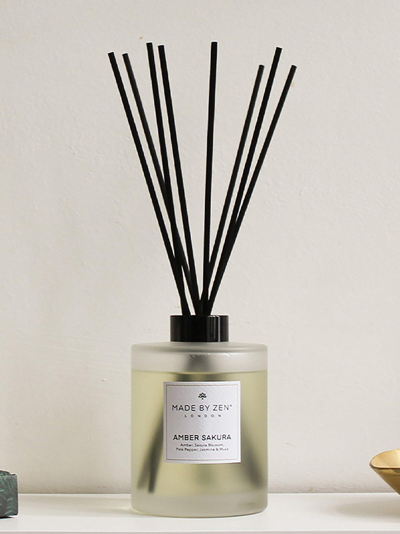 Product photograph of Made By Zen Signature Reed Diffuser 500ml - Amber Sakura from very.co.uk