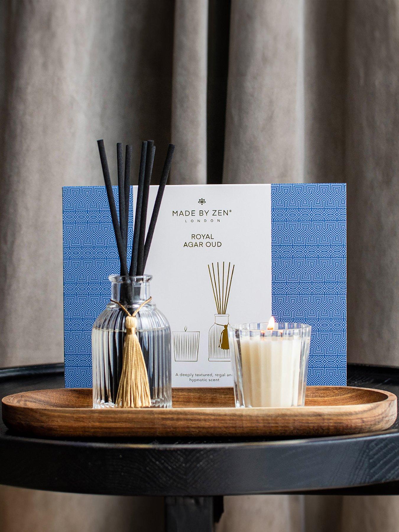 Product photograph of Made By Zen Riad Gift Set 50ml Reed Diffuser 70g Candle - Agar Oud from very.co.uk