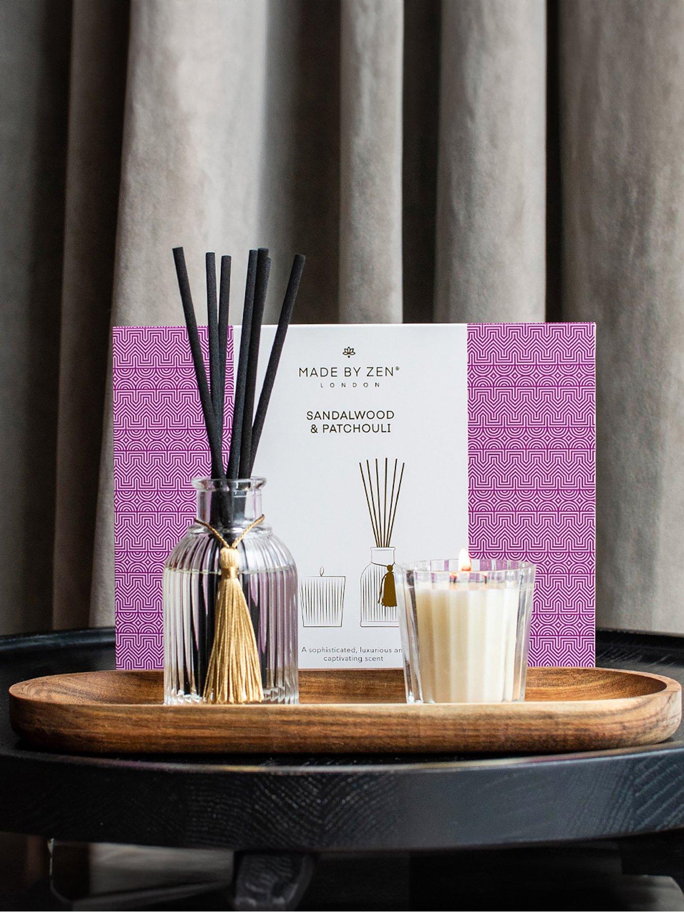 Image 1 of 2 of Made by Zen Riad Gift Set 50ml Reed Diffuser &amp; 70g Candle - Sandalwood &amp; Patchouli