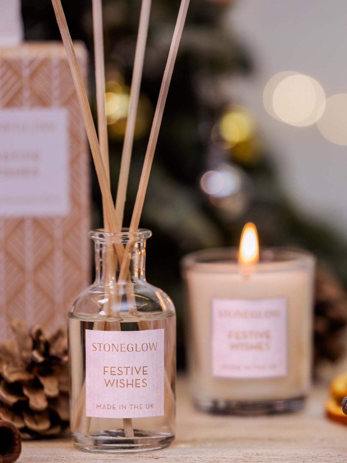 Product photograph of Stoneglow Festive Wishes Mini Gift Set Reed Diffuser Votive from very.co.uk