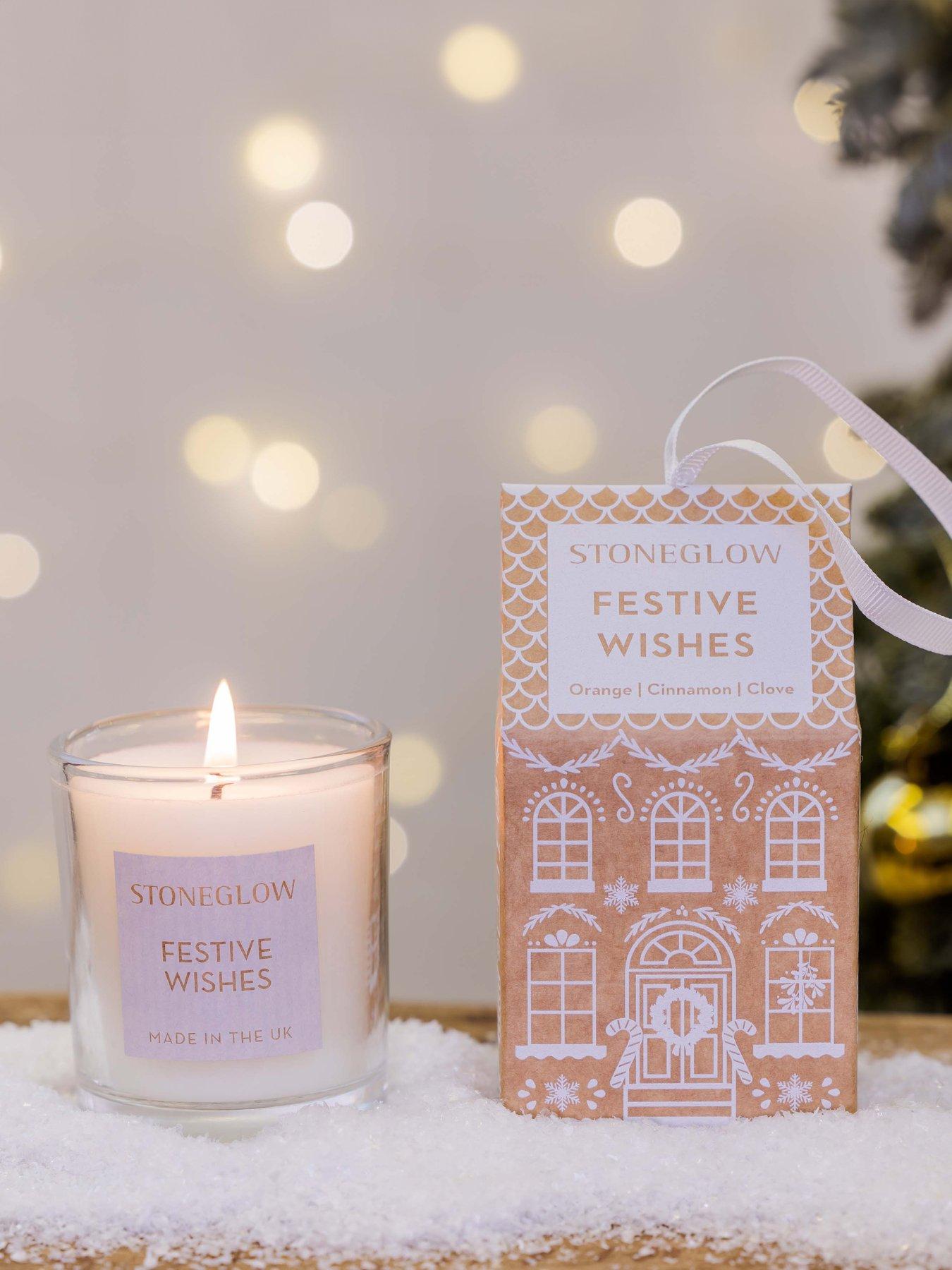 Product photograph of Stoneglow Festive Wishes Votive Candle House from very.co.uk