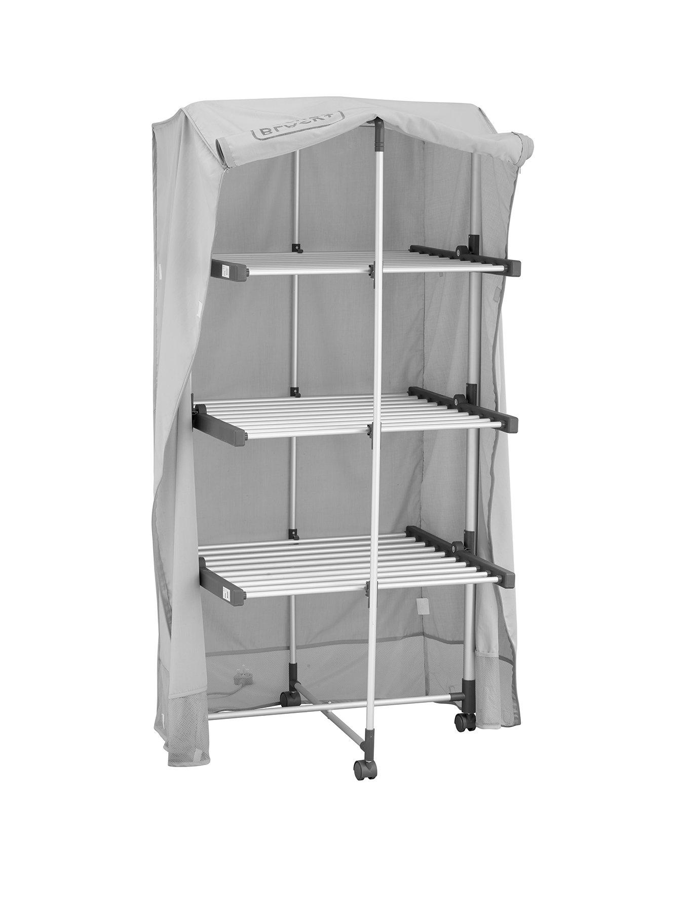 Product photograph of Black Decker 3 Tier Heated Airer Wheels And Cover from very.co.uk