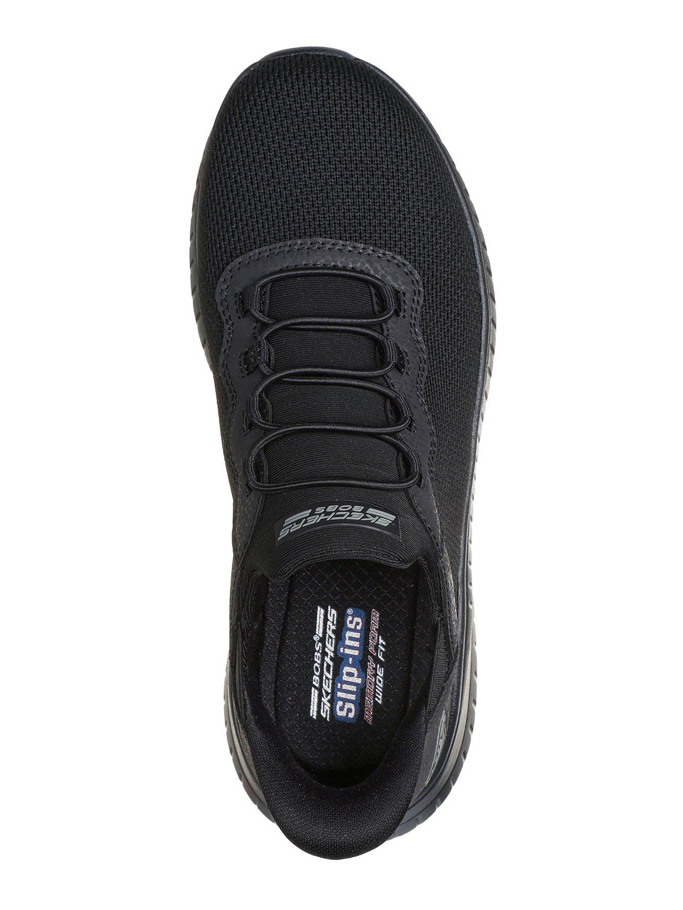 Image 3 of 5 of Skechers Wide Fit Slip-ins Bobs Squad Sport Trainer - Black