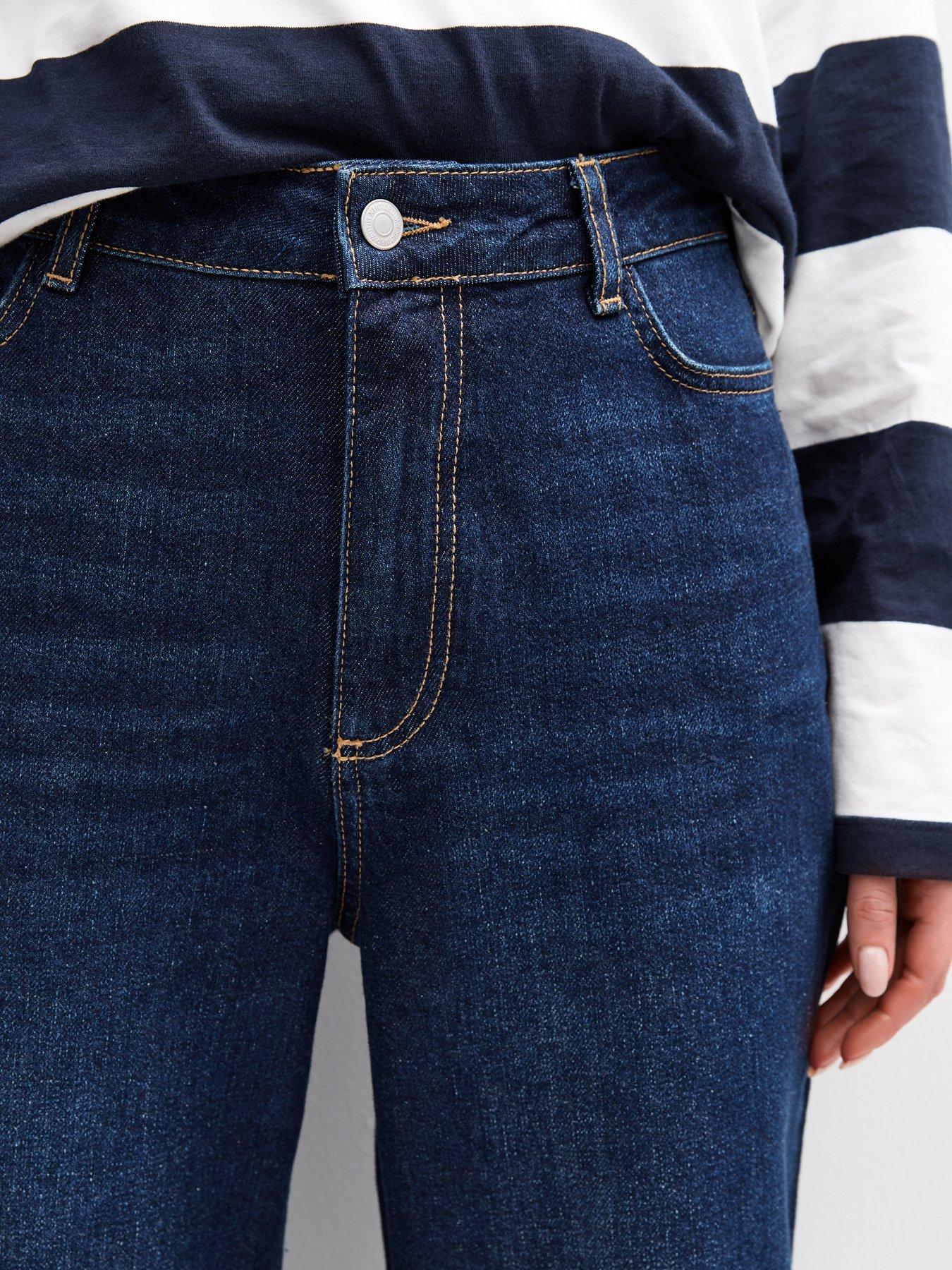 Image 5 of 6 of New Look Blue Adalae High-waist Wide Leg Jeans