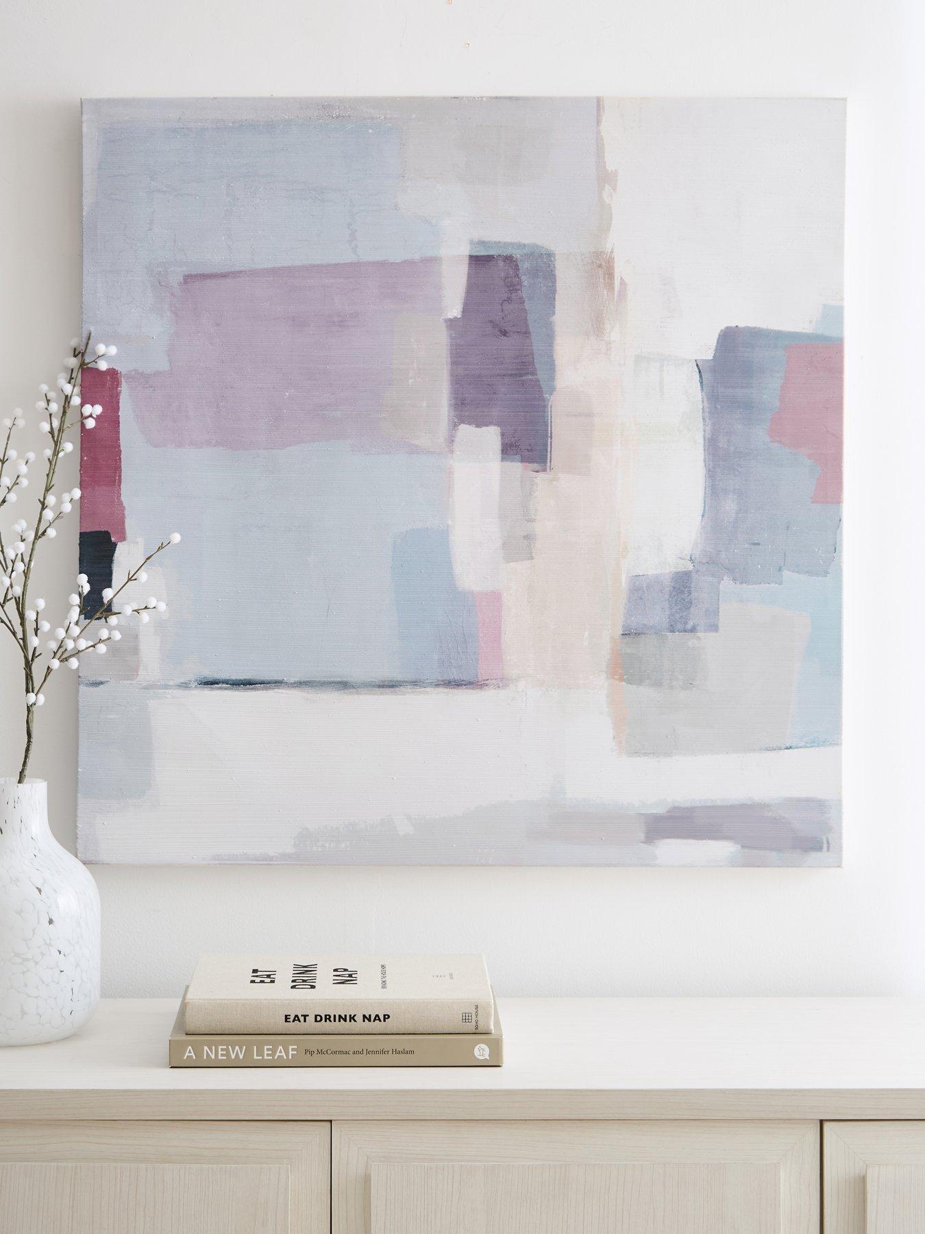 Image 1 of 6 of The Very Collection Abstract Purple Canvas Wall Art