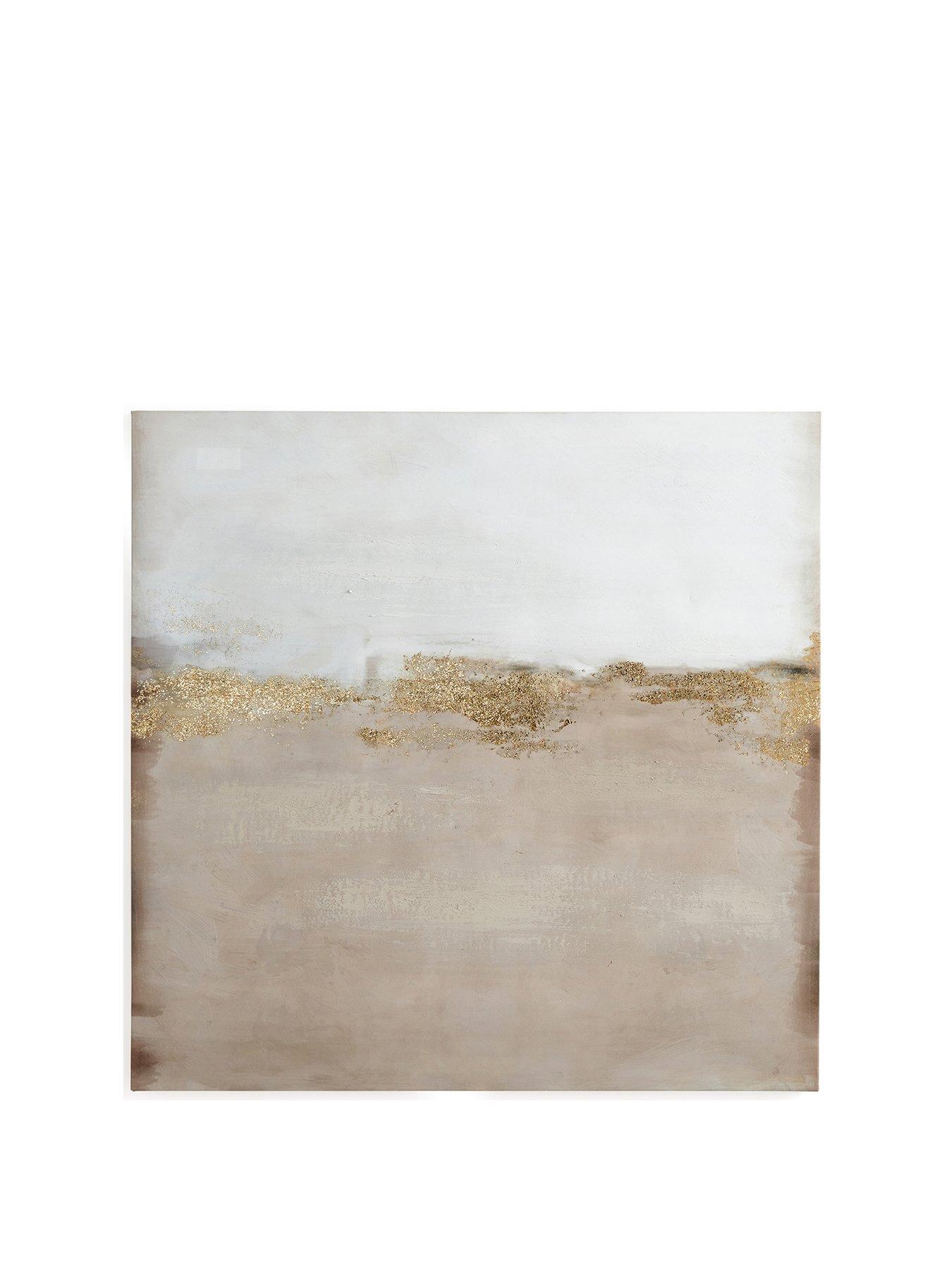 Image 2 of 5 of The Very Collection Abstract Gold Foil Hand-Touched Printed Canvas