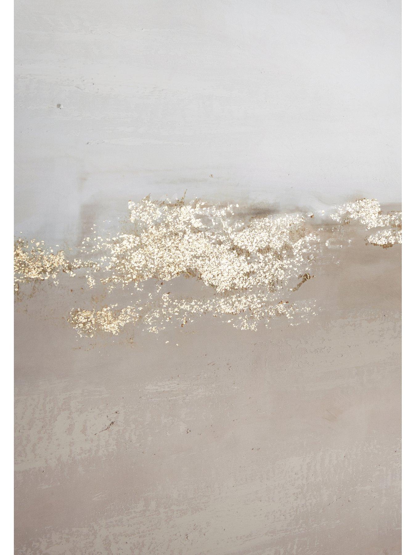 Image 5 of 5 of The Very Collection Abstract Gold Foil Hand-Touched Printed Canvas