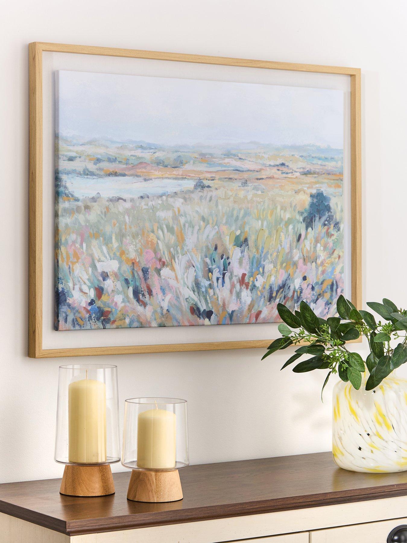 Product photograph of Very Home Meadow Field Landscape Capped Print Canvas 60x80cm from very.co.uk