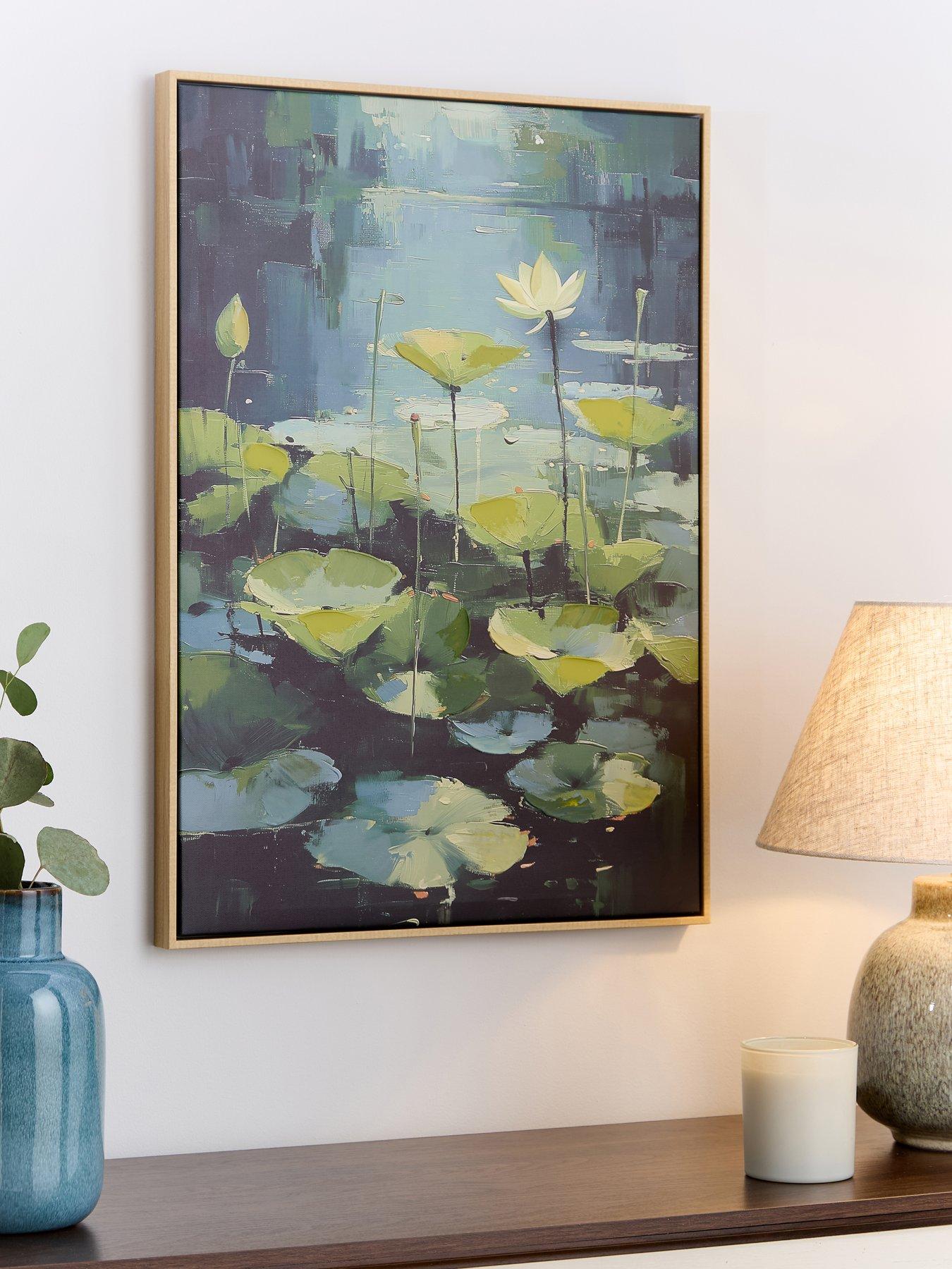 Very Home Lily Pad Capped Printed Canvas Wall Art
