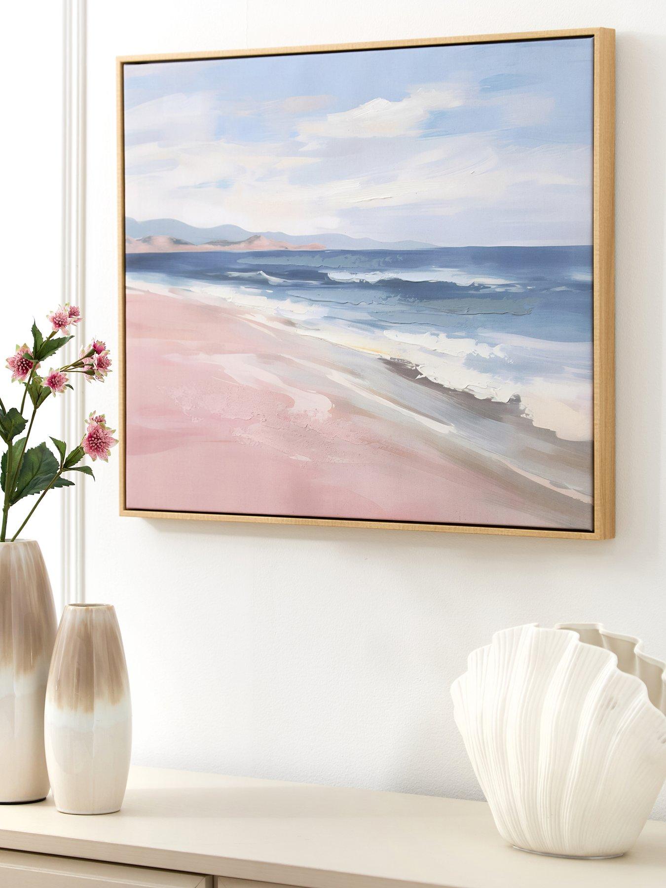 Very Home Sea Shore Capped Printed Canvas Wall Art