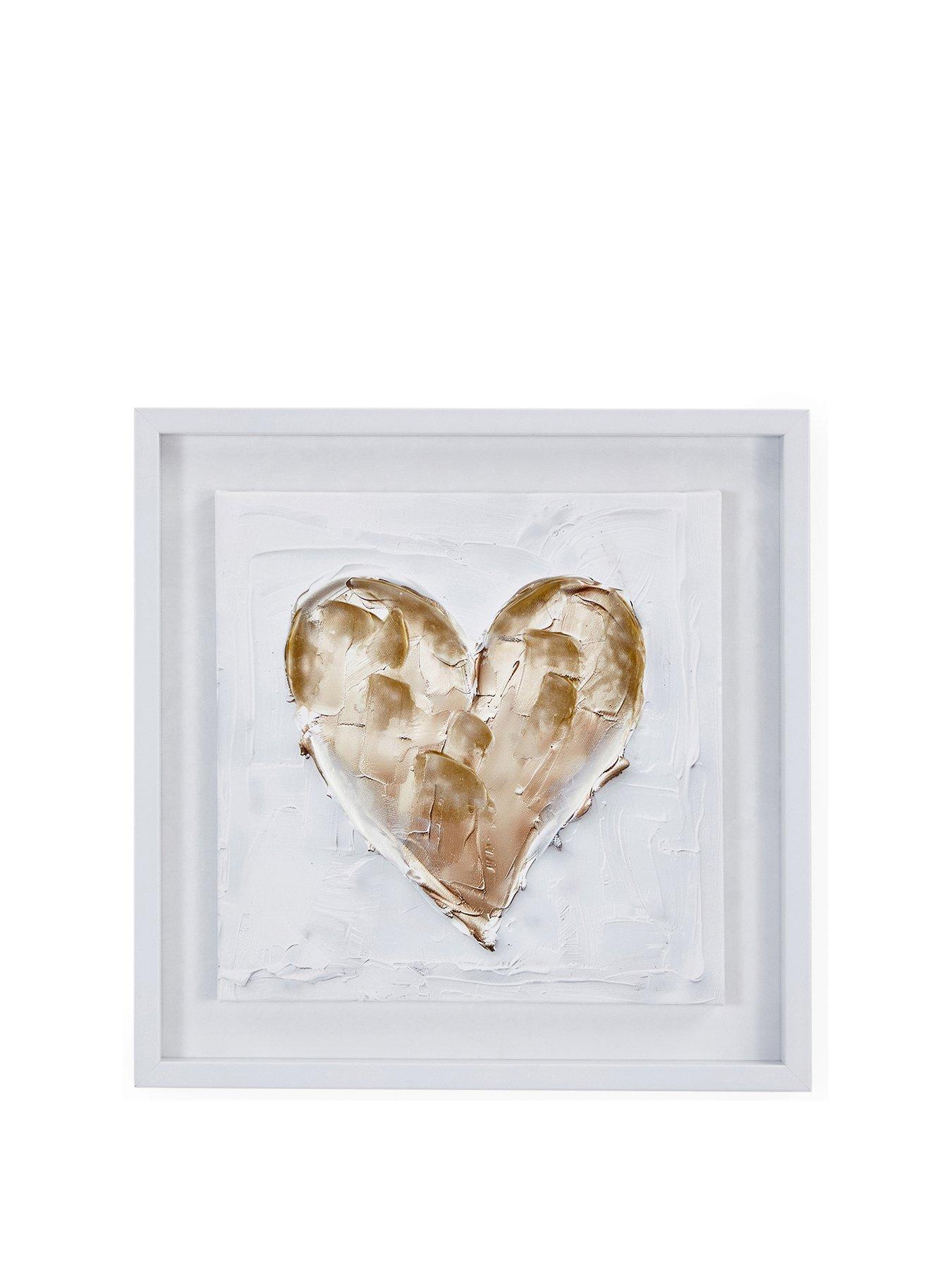 Image 2 of 6 of The Very Collection Heart Printed Canvas Wall Art