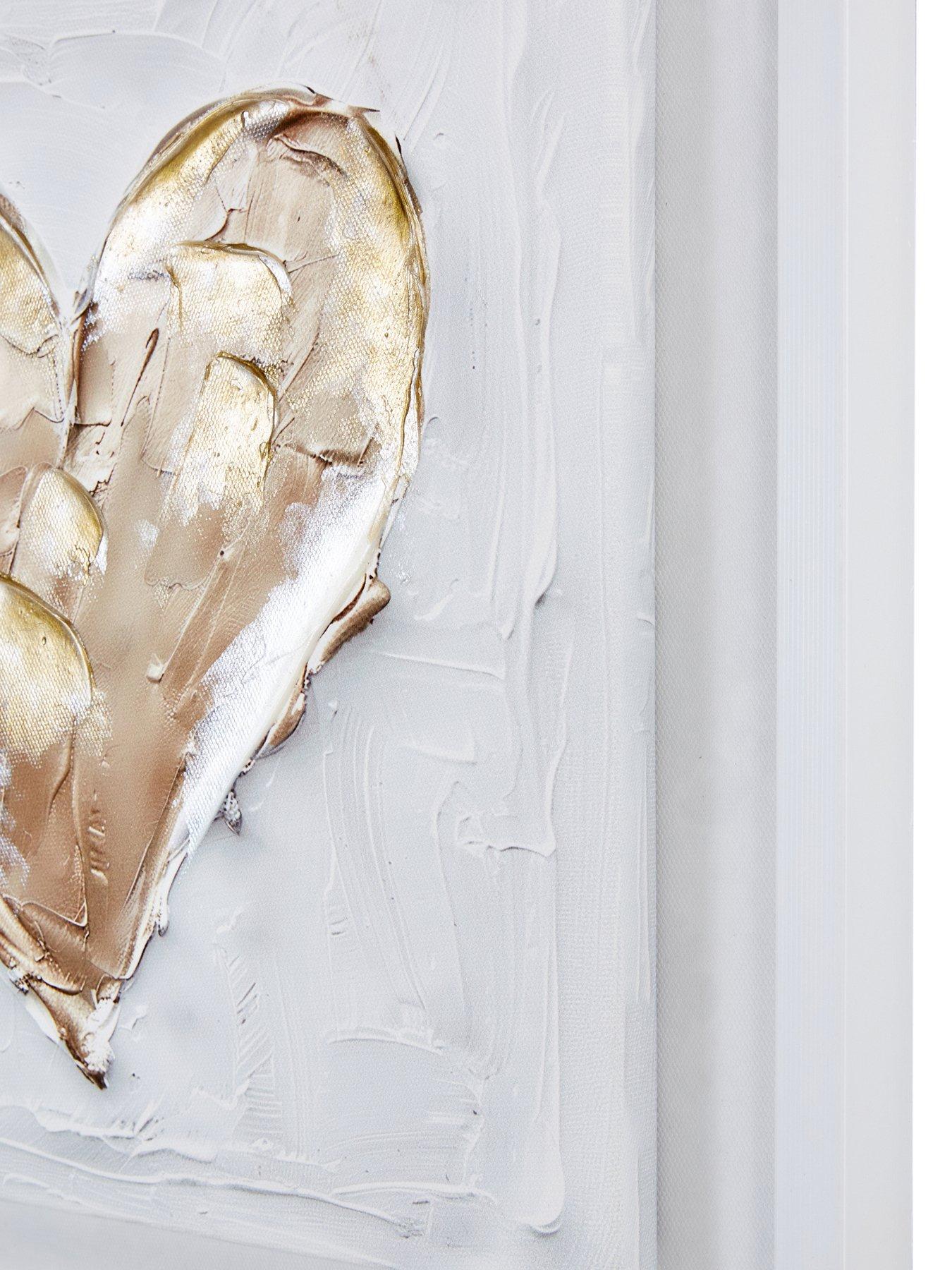 Image 6 of 6 of The Very Collection Heart Printed Canvas Wall Art