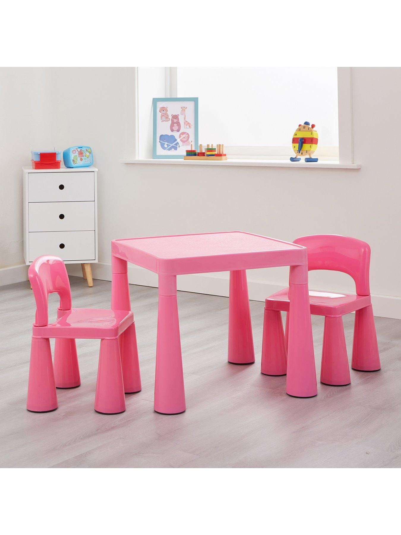 Image 3 of 7 of Liberty House Kids Pink Plastic Table And 2 Chair Set