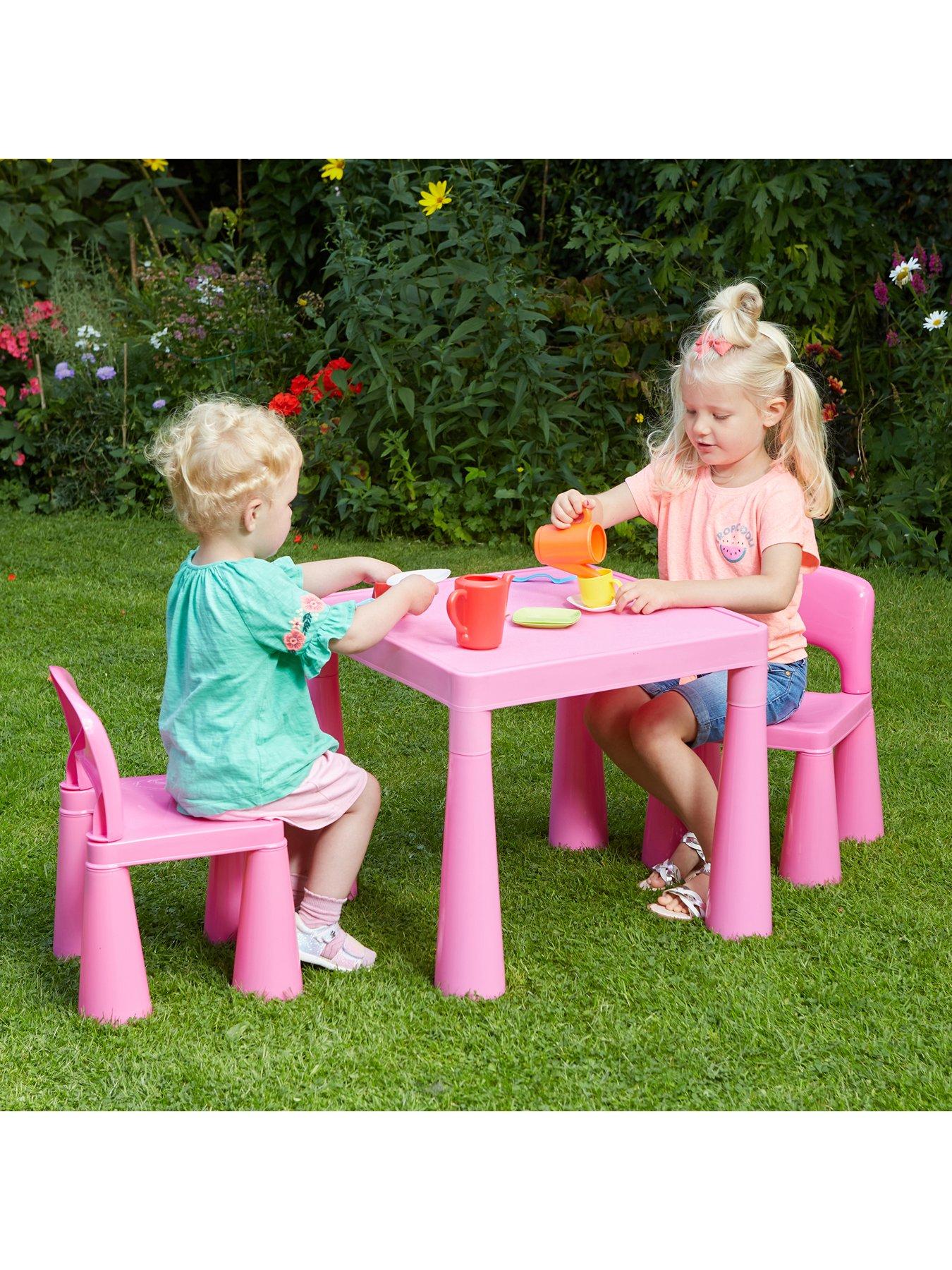 Image 4 of 7 of Liberty House Kids Pink Plastic Table And 2 Chair Set