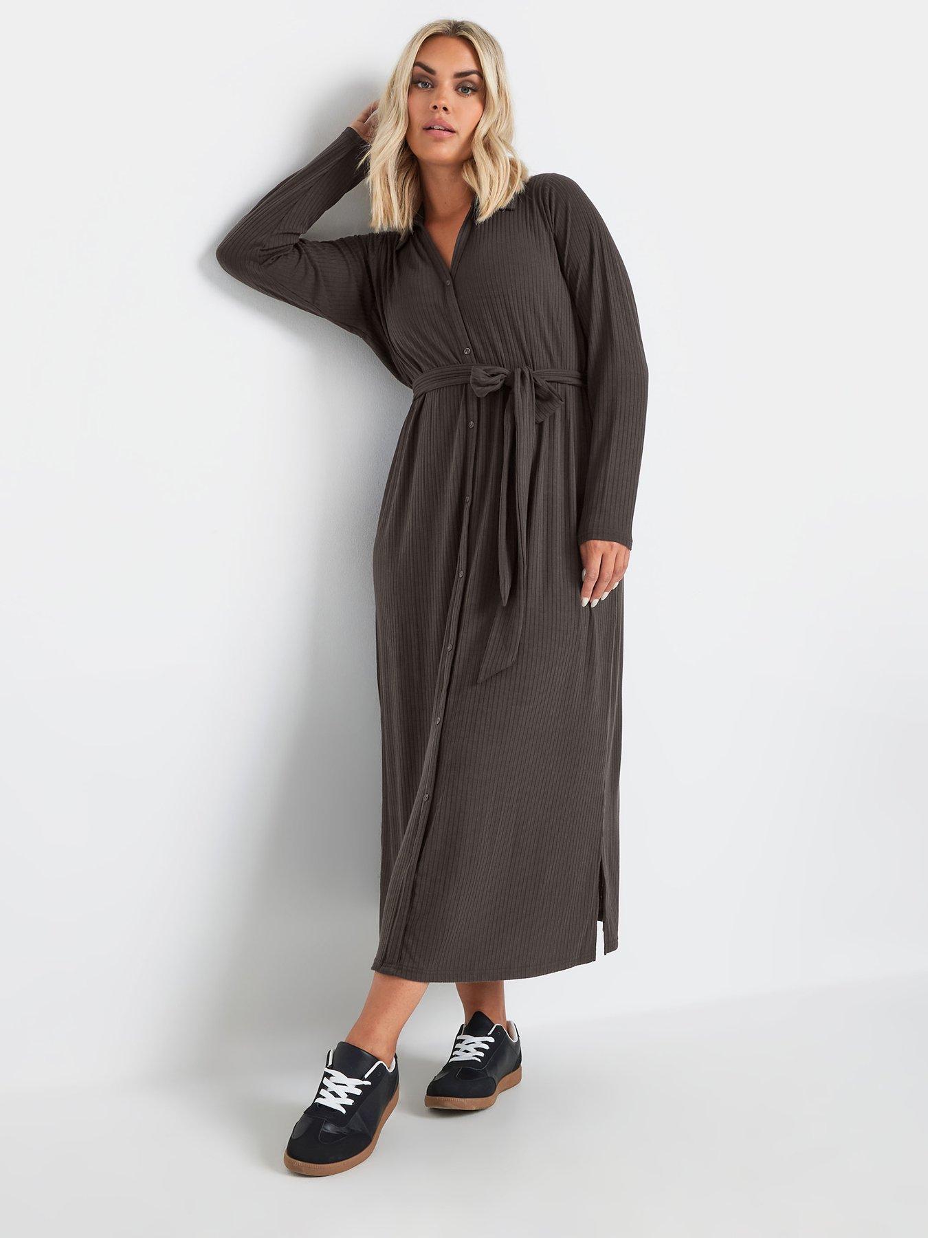 Plus size button front dress sale