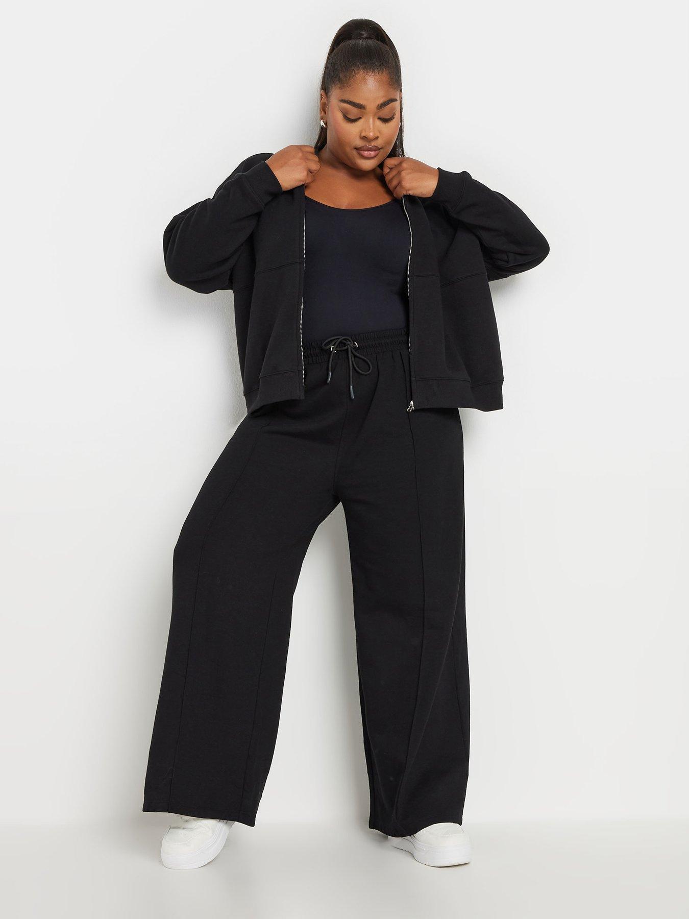 Image 3 of 4 of Yours Curve Oversized Sweat Bomber - Black