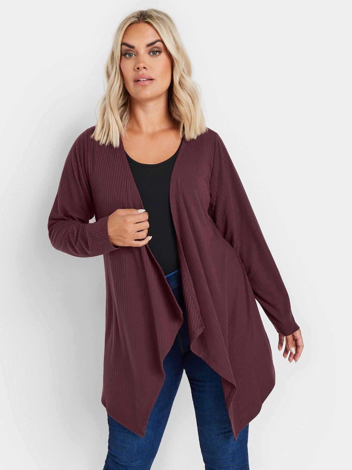 Curve Waterfall Cardigan Purple