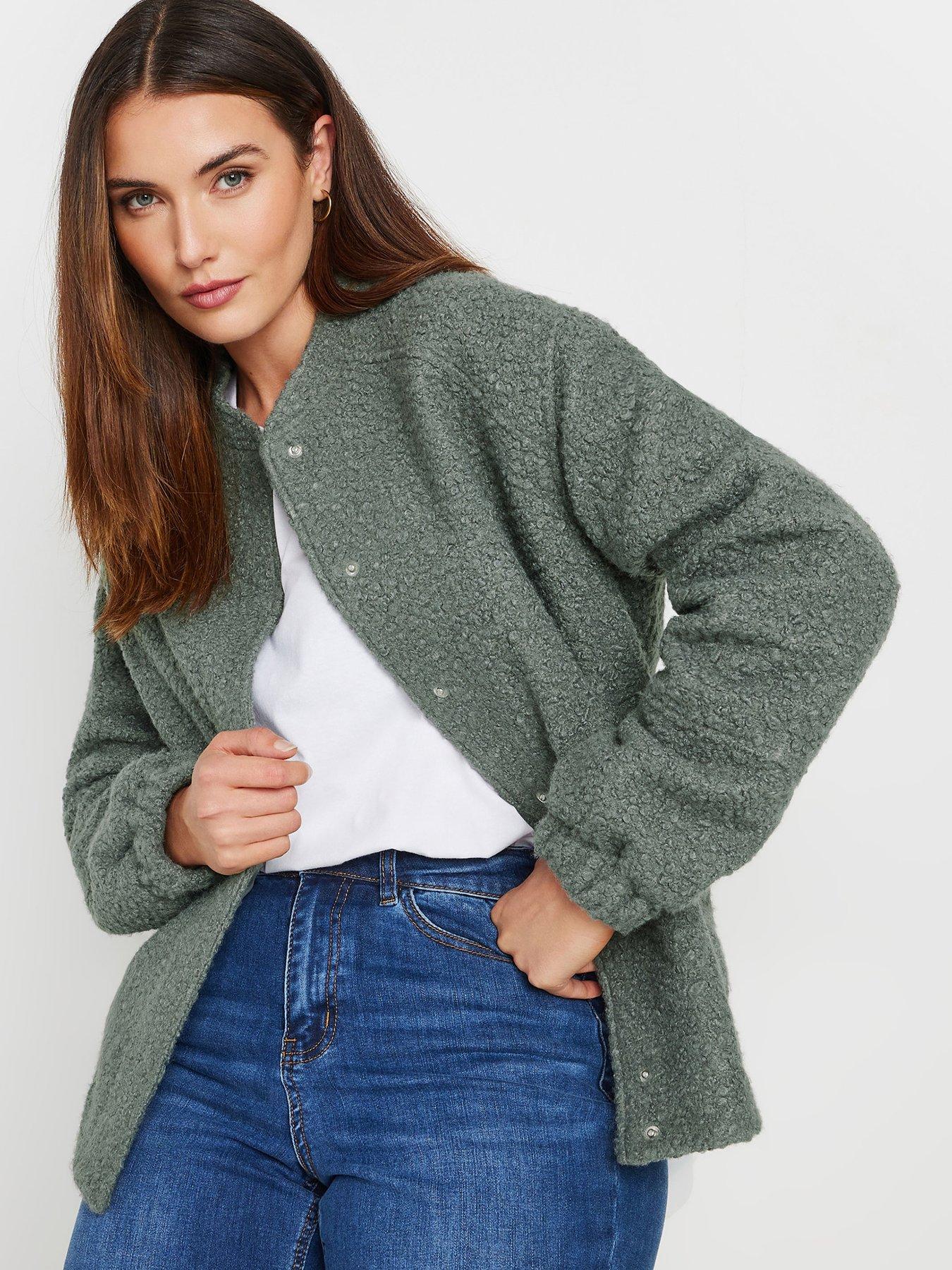 undefined Tall Cosy Bomber Jacket - Grey