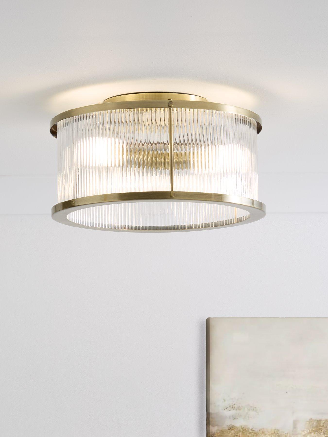 undefined Semi-flush Ribbed Glass