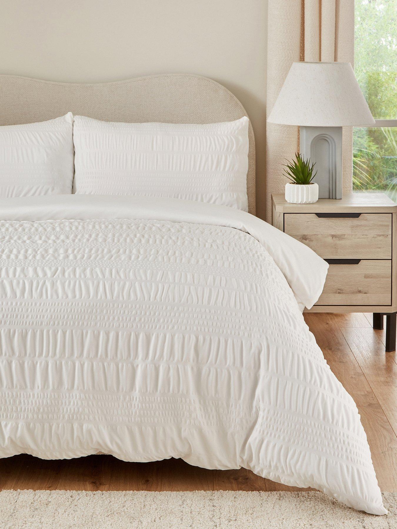 Very Home Athena Super Soft Seersucker Duvet Cover Set