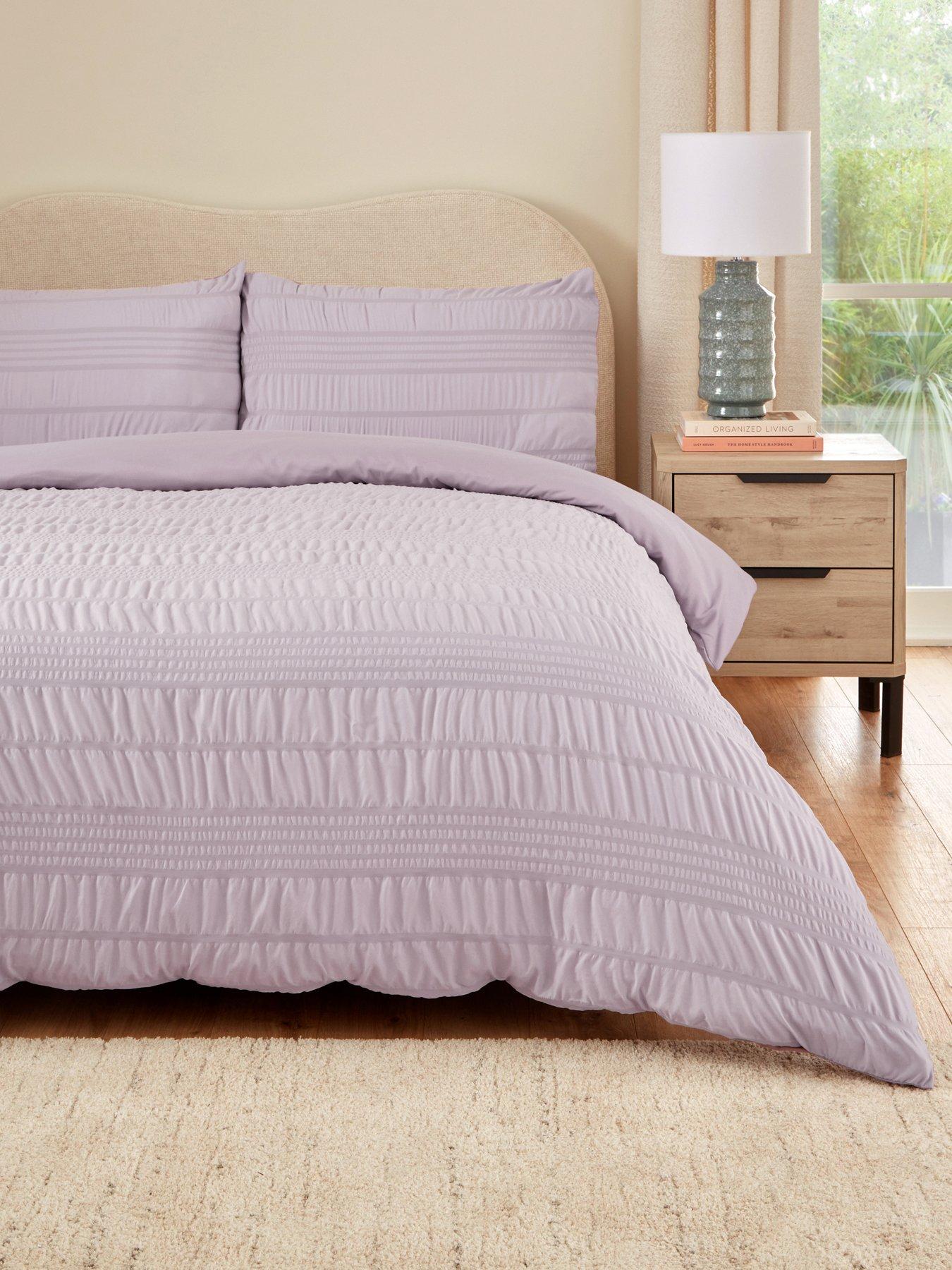 Very Home Athena Super Soft Seersucker Duvet Cover Set