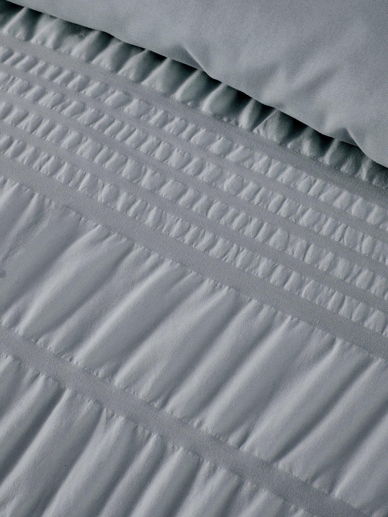Image 5 of 5 of Very Home Athena Super Soft Seersucker Duvet Cover Set