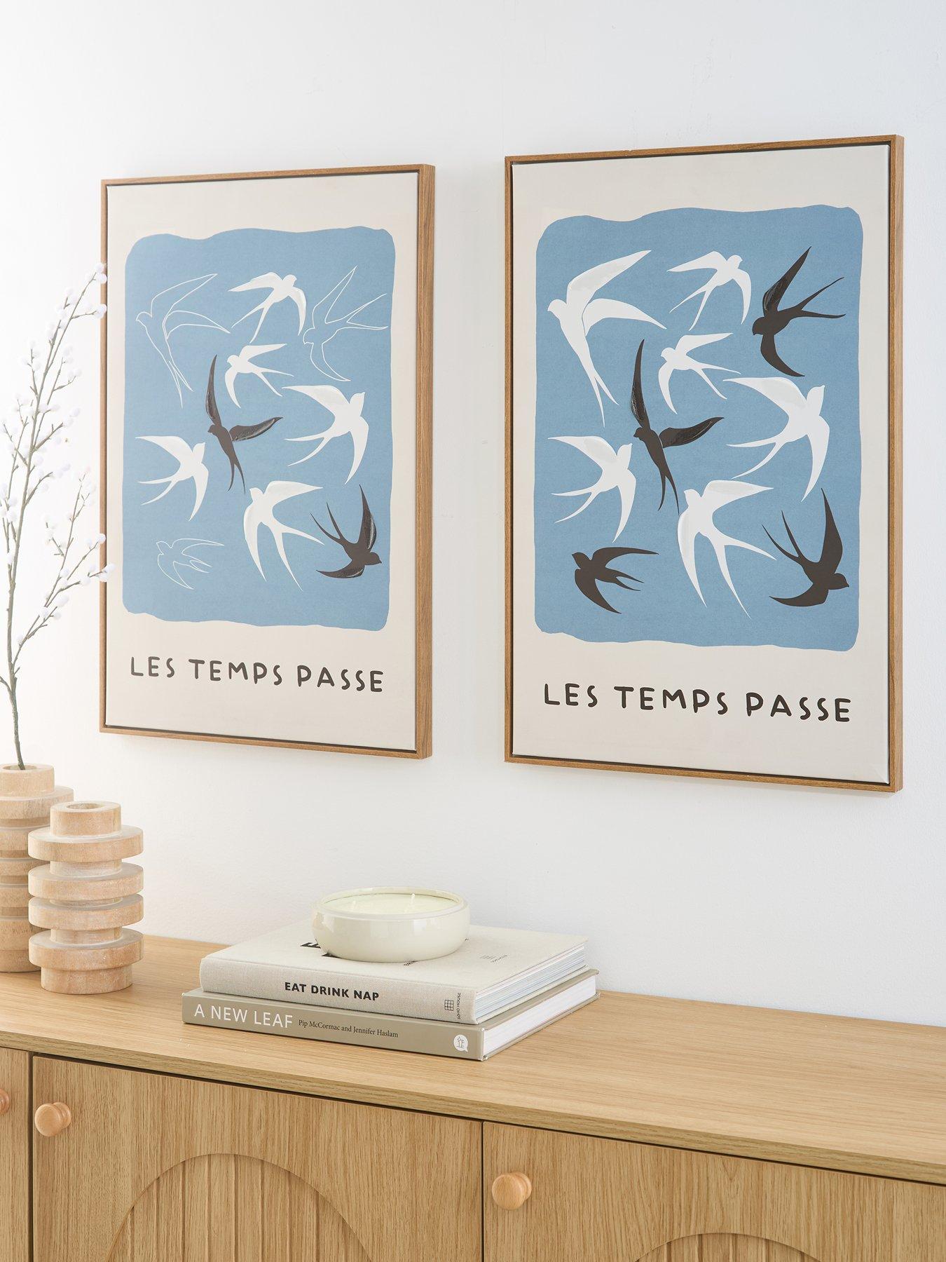 undefined Set of 2 Les Temps Passe Capped Canvas Wall Art Prints