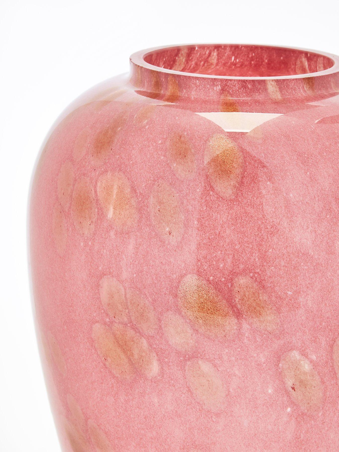 Image 4 of 4 of The Very Collection Pink Flake Glass&nbsp;Vase