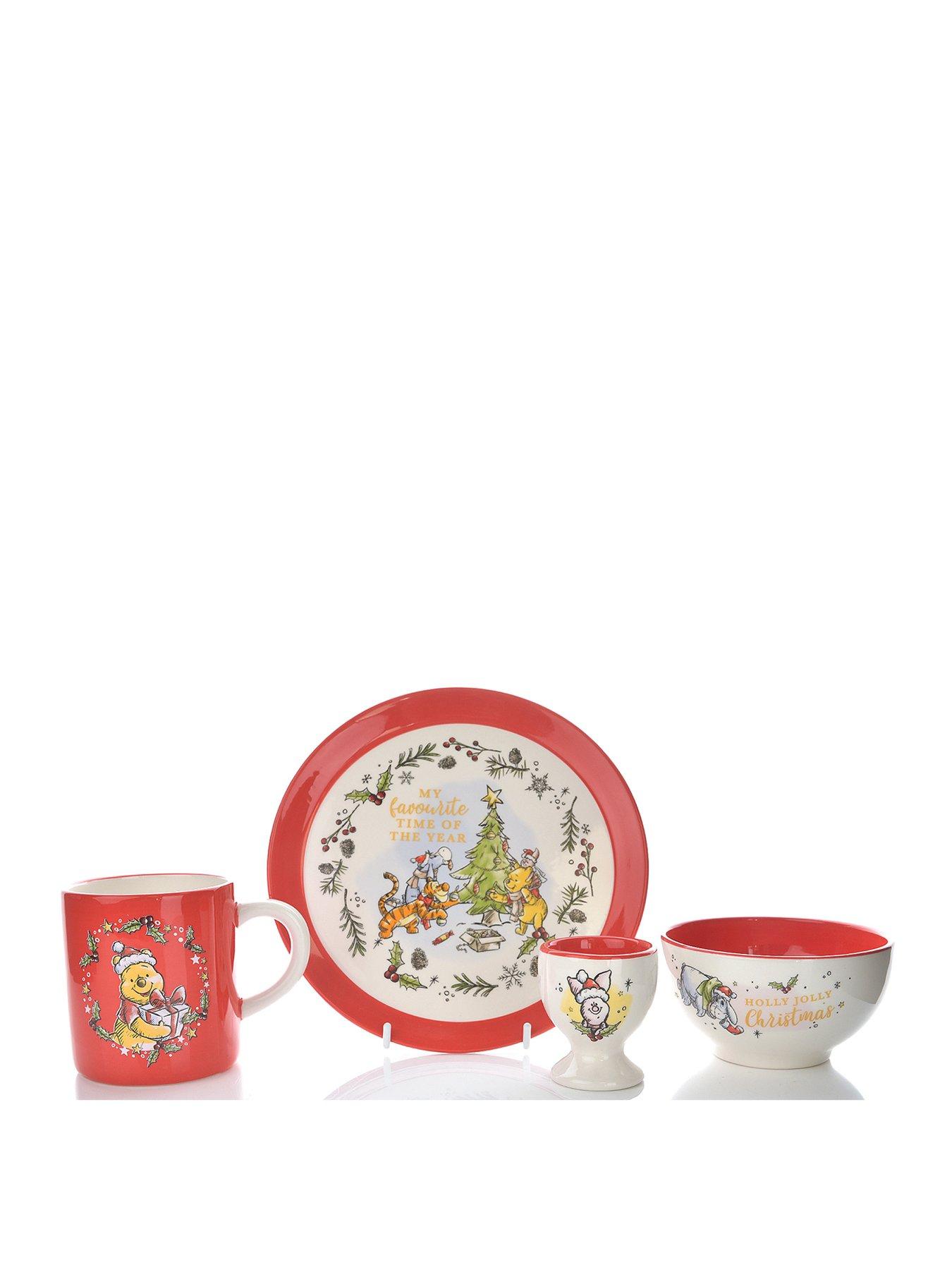 Product photograph of Disney Winnie Ceramic Dinner Set from very.co.uk