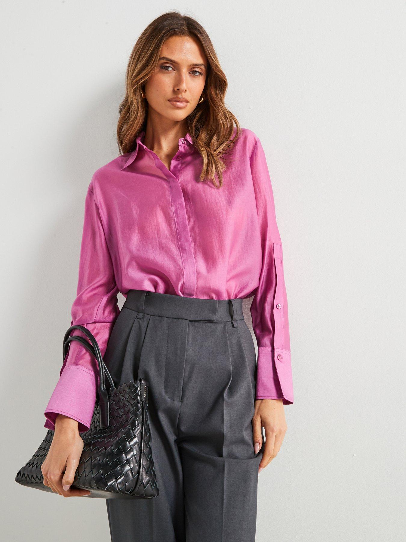 undefined Satin Shirt - Pink
