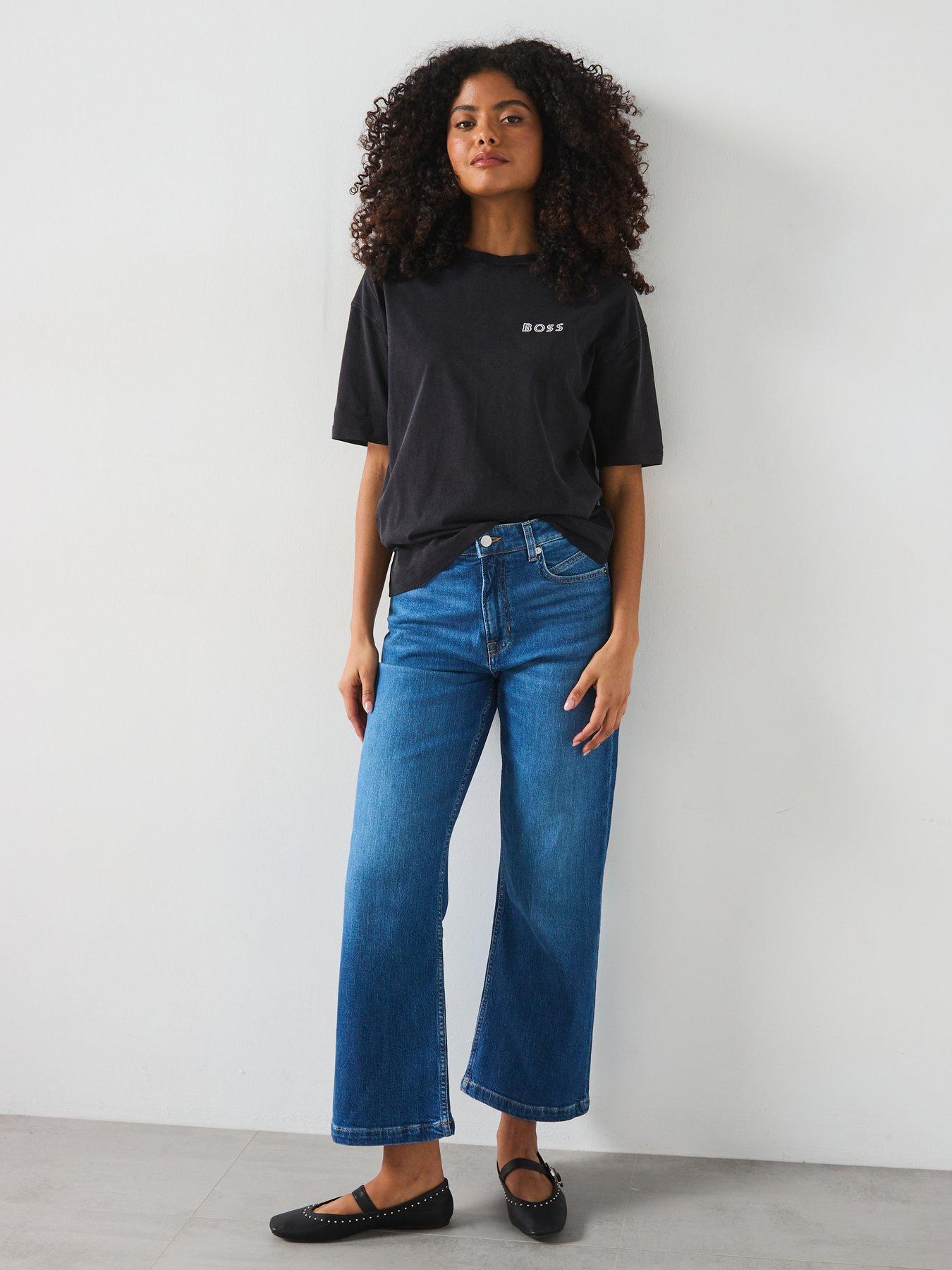 Image 3 of 6 of BOSS Evi Embellished Logo T-shirt - Black
