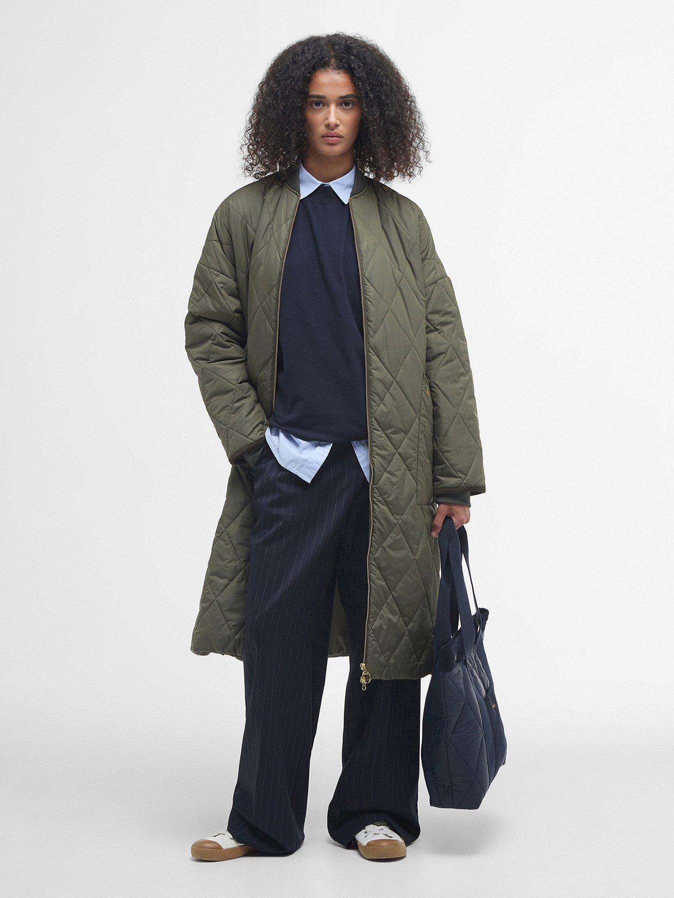 undefined Rhea Quilted Coat - Green
