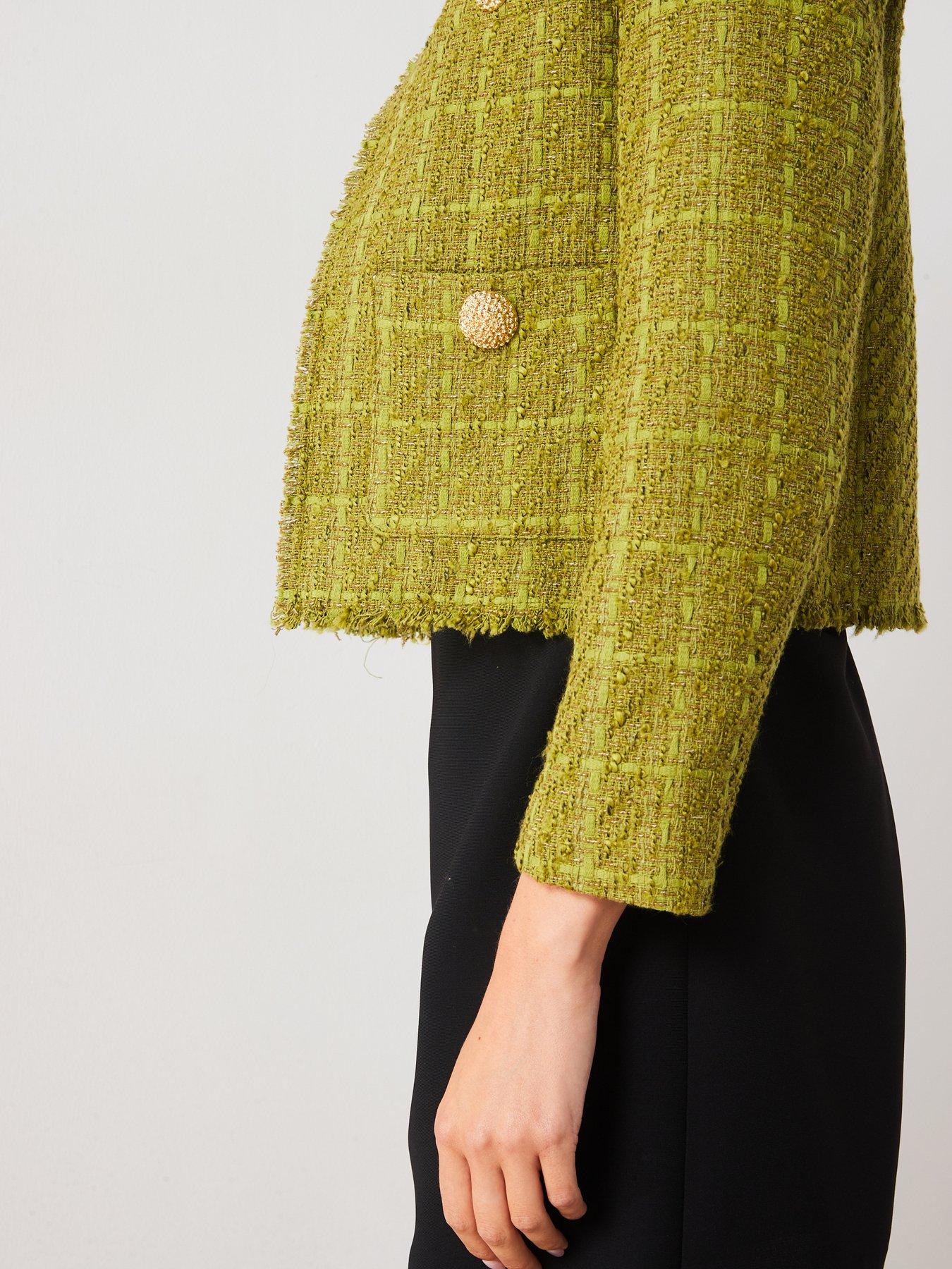 Mango Buttoned Trophy Jacket Green Very