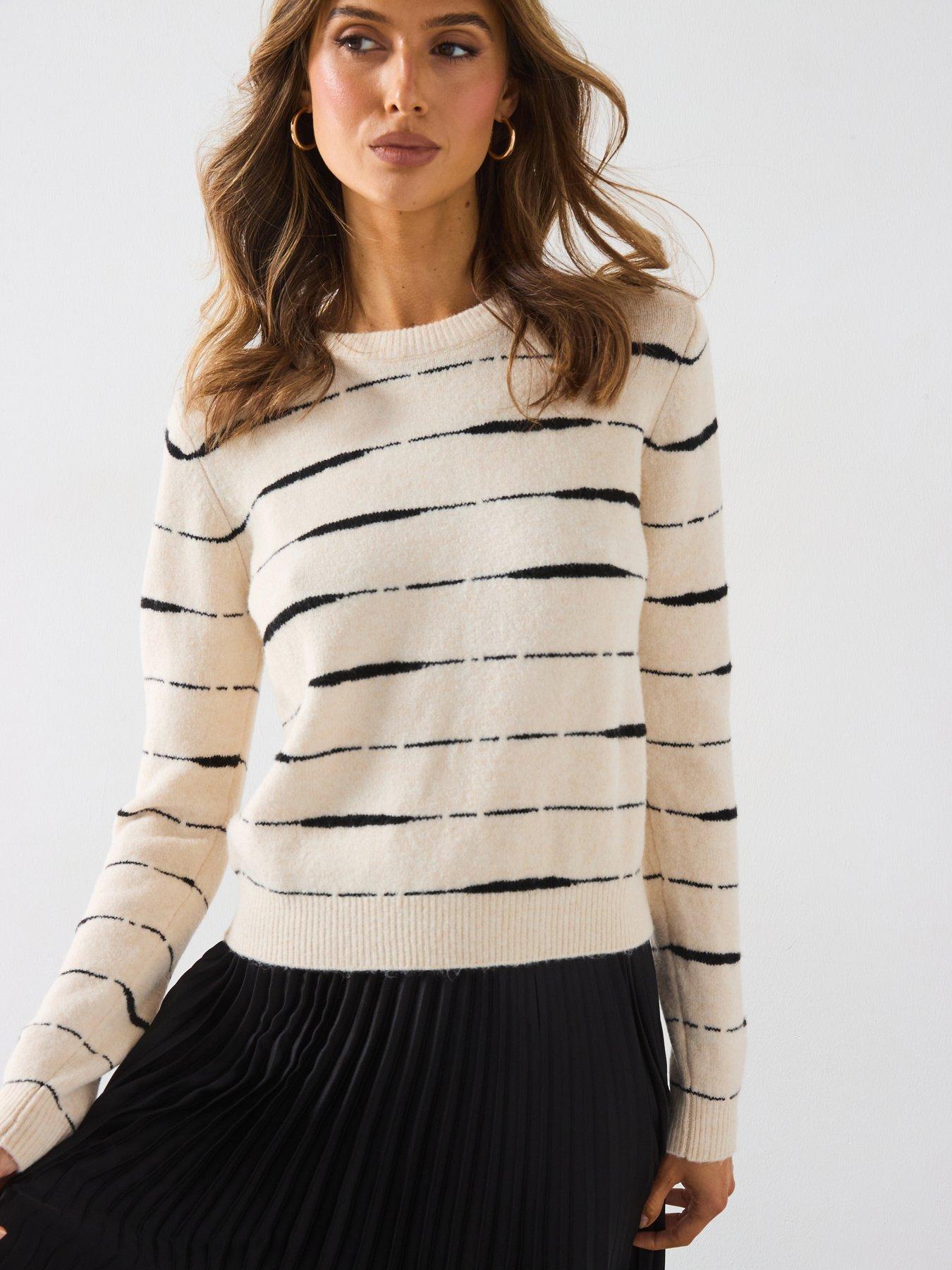 Image 1 of 6 of Mango Tiger Stripe Jumper - Multi
