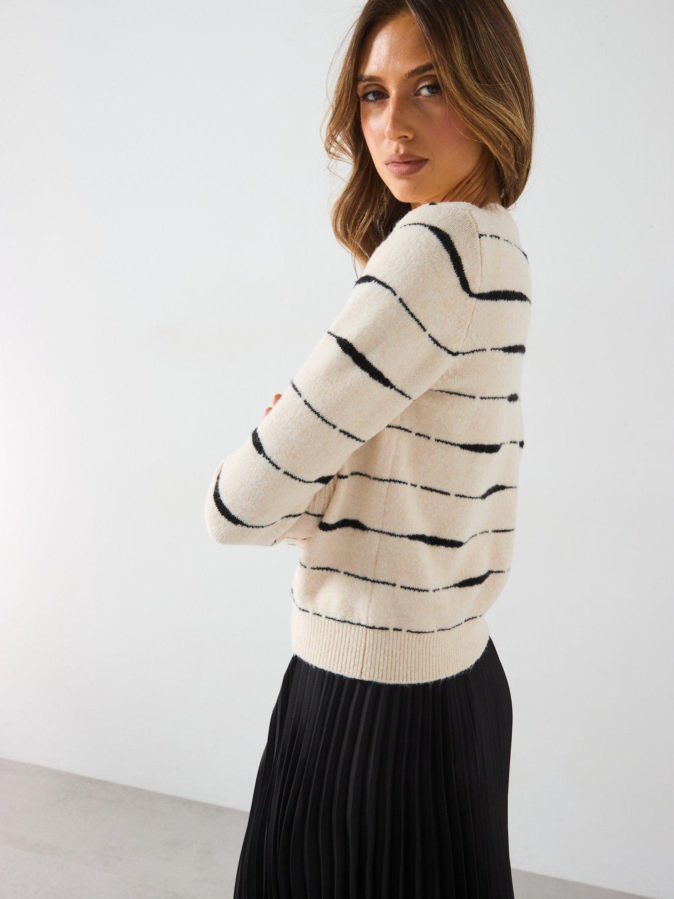 Image 2 of 6 of Mango Tiger Stripe Jumper - Multi