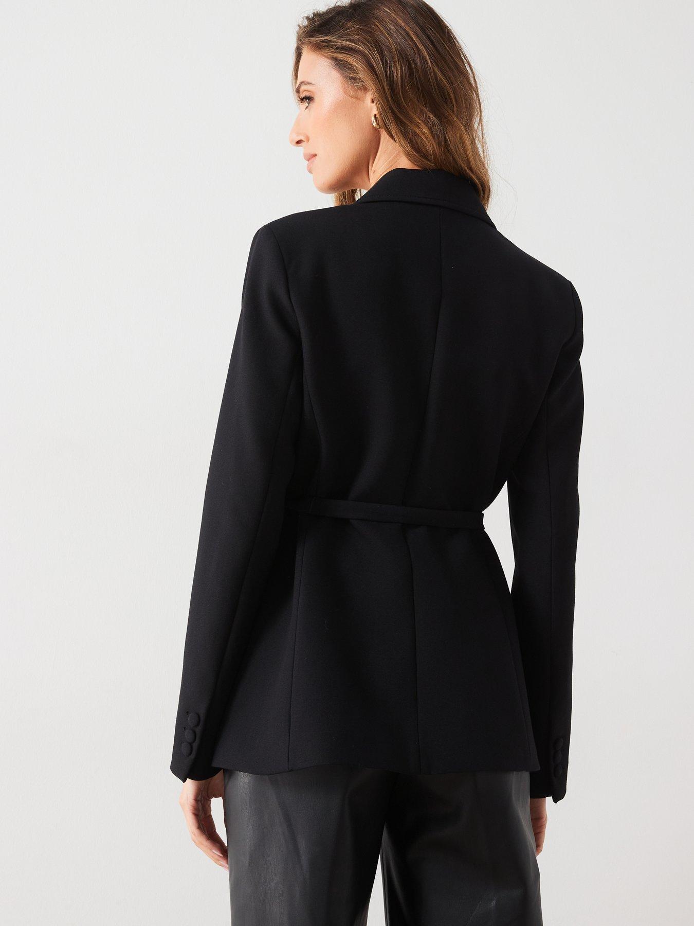 Mango belted blazer shop