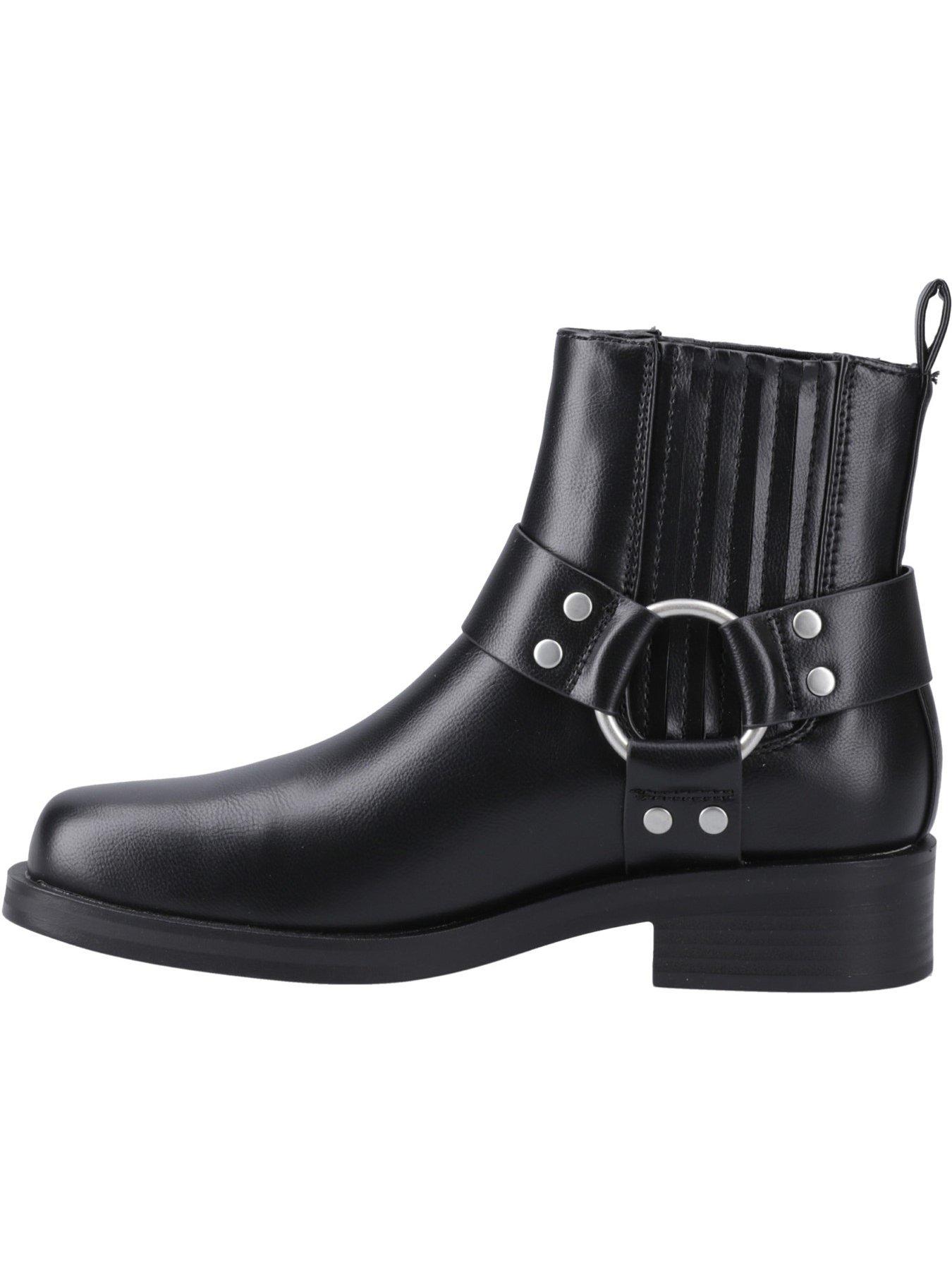  image of only-bax-pu-short-biker-boot-black