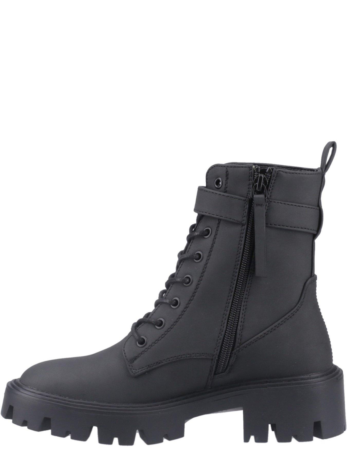 Only Betty Pu Lace Up Boot Black Very