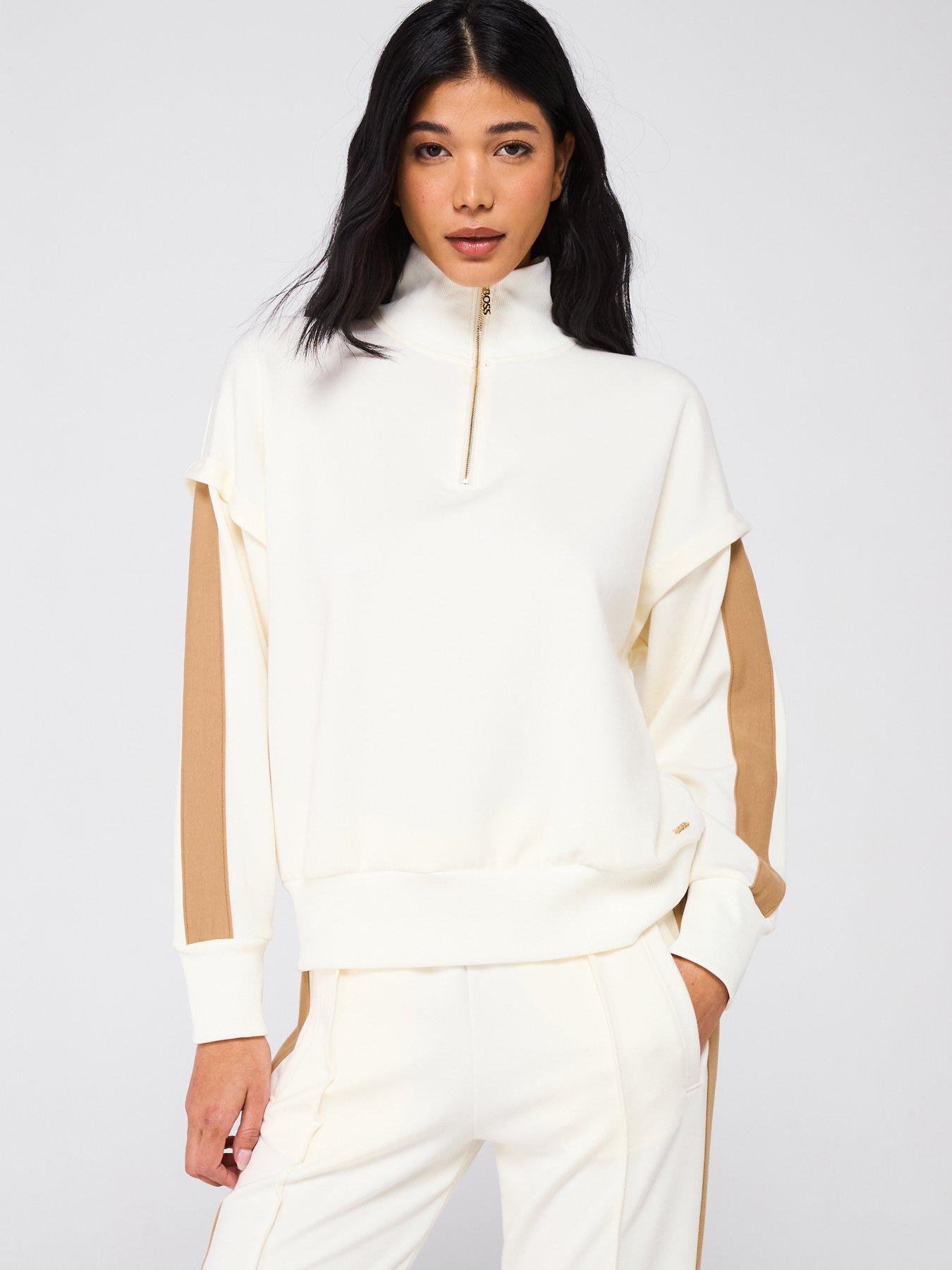 undefined Dual Zip Lounge Sweatshirt - White