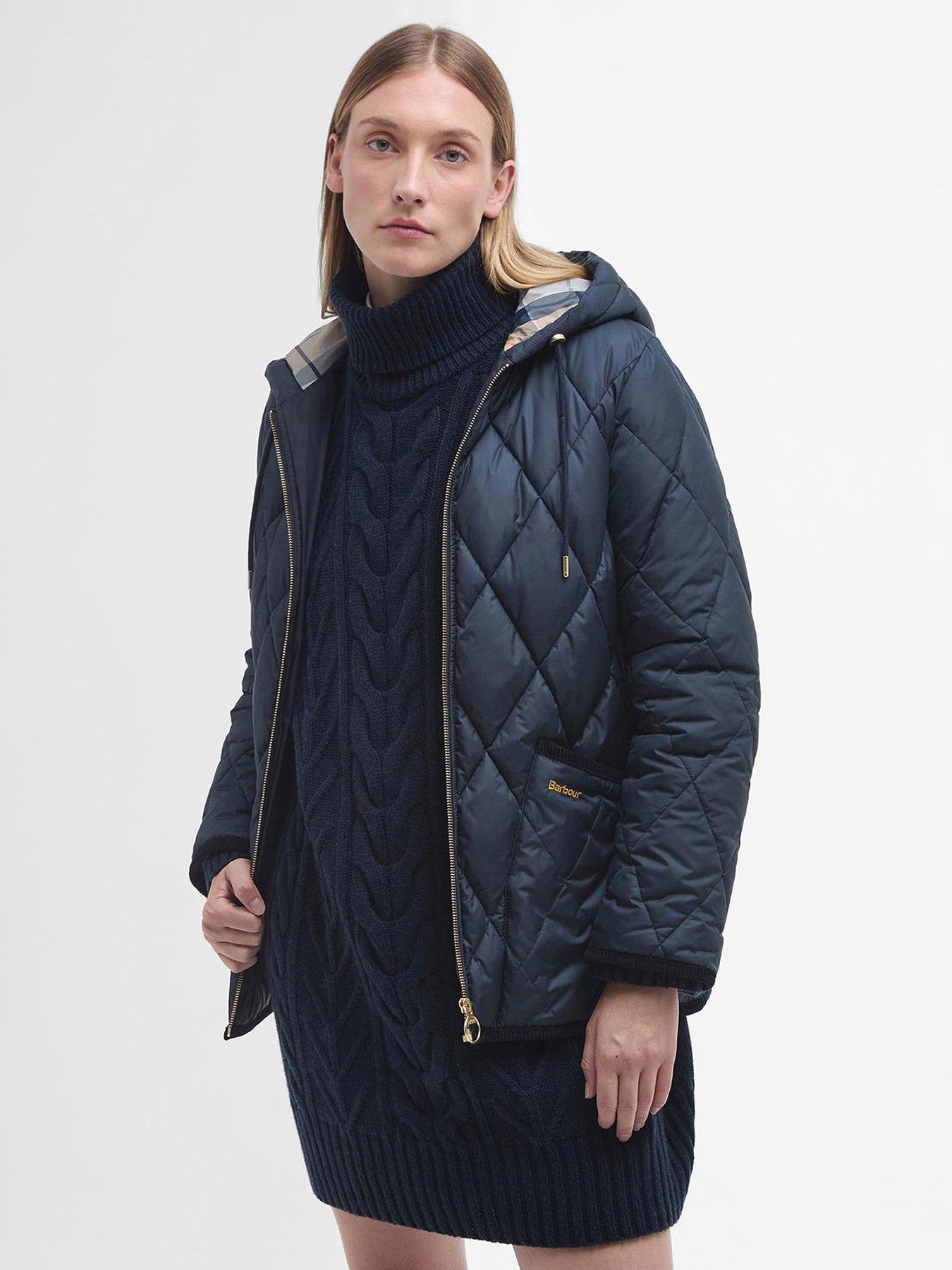 undefined Erin Quilted Jacket - Navy