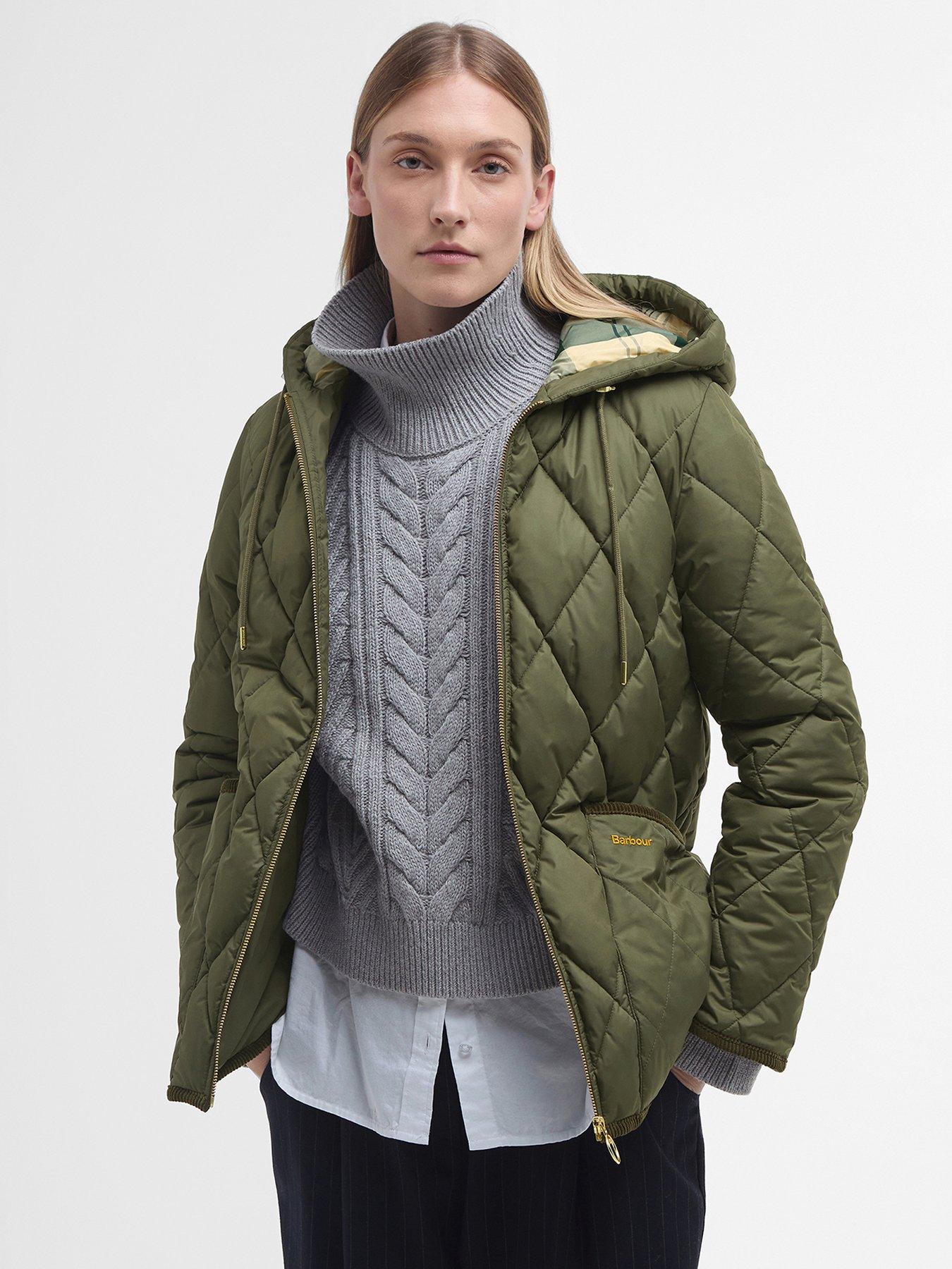 undefined Erin Quilted Jacket - Green