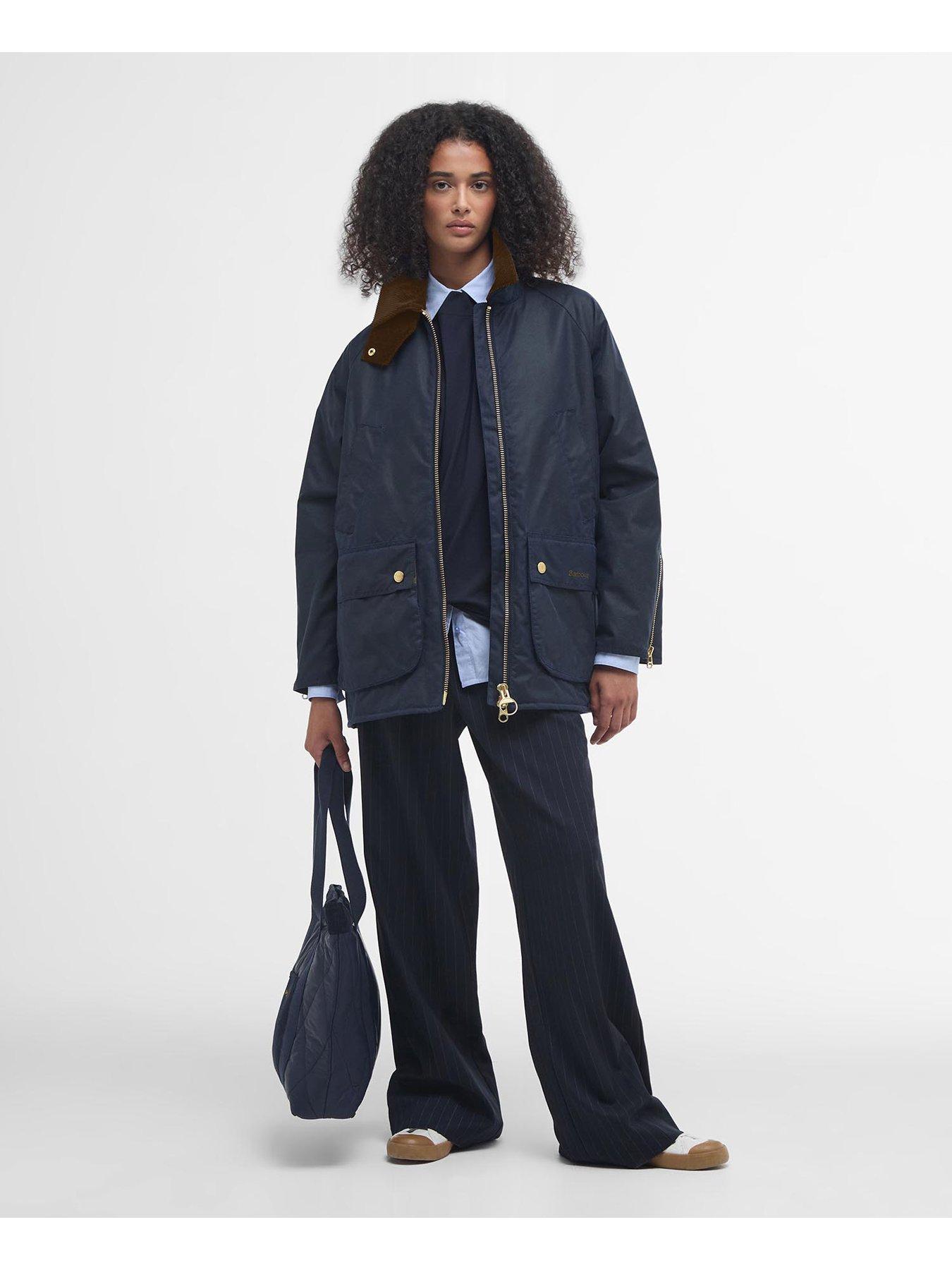 Image 3 of 6 of Barbour Esther Wax Jacket - Navy